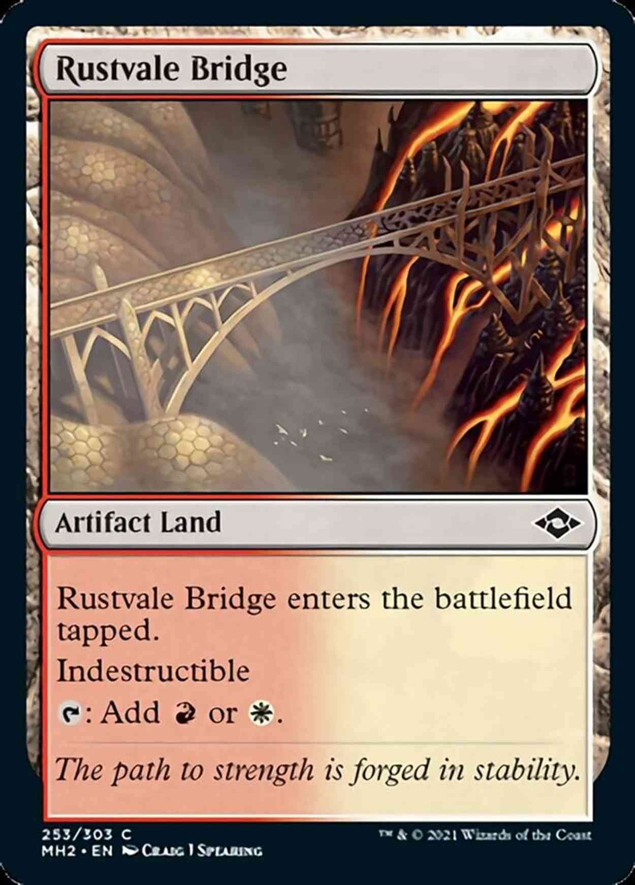 Rustvale Bridge magic card front