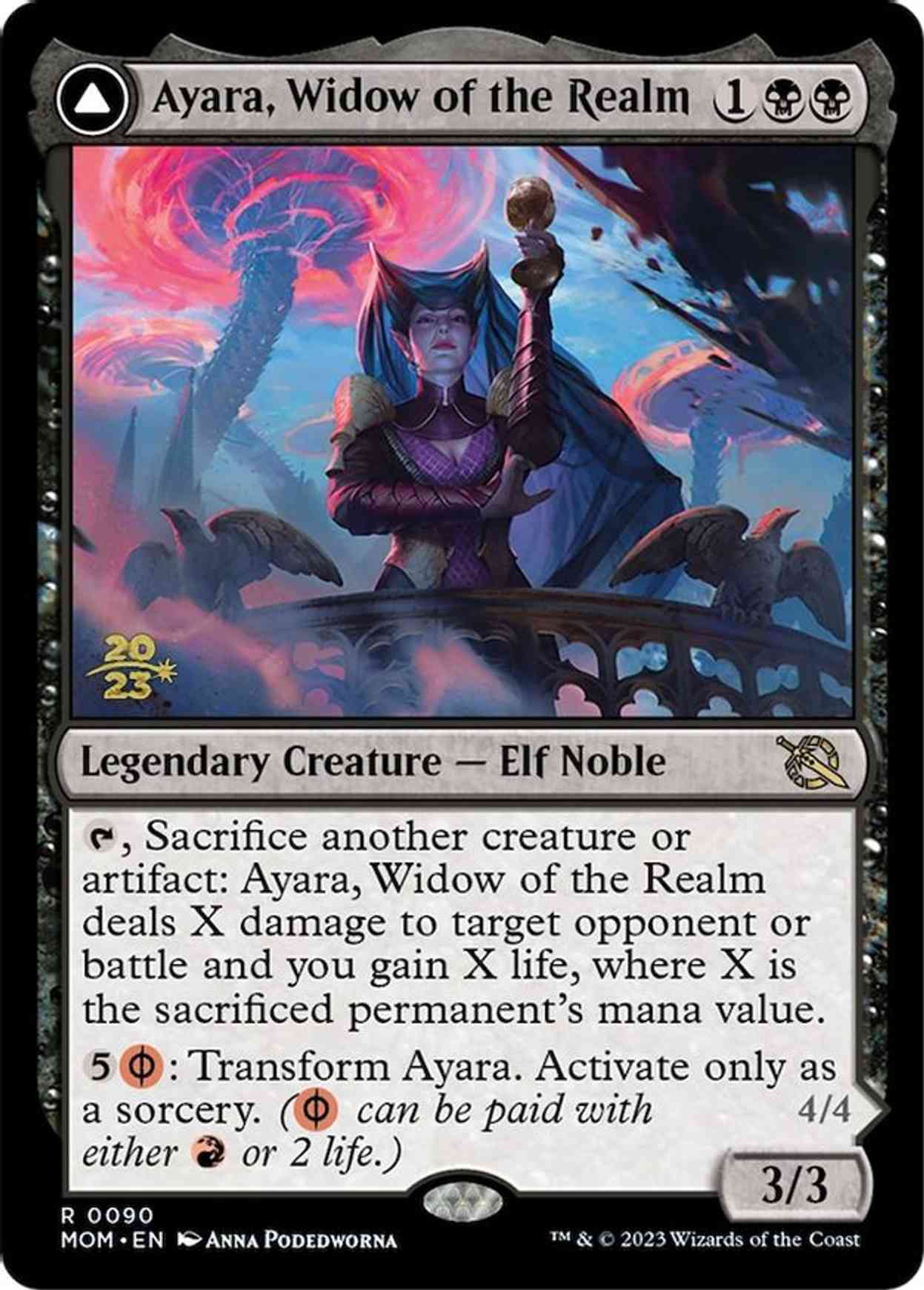 Ayara, Widow of the Realm magic card front