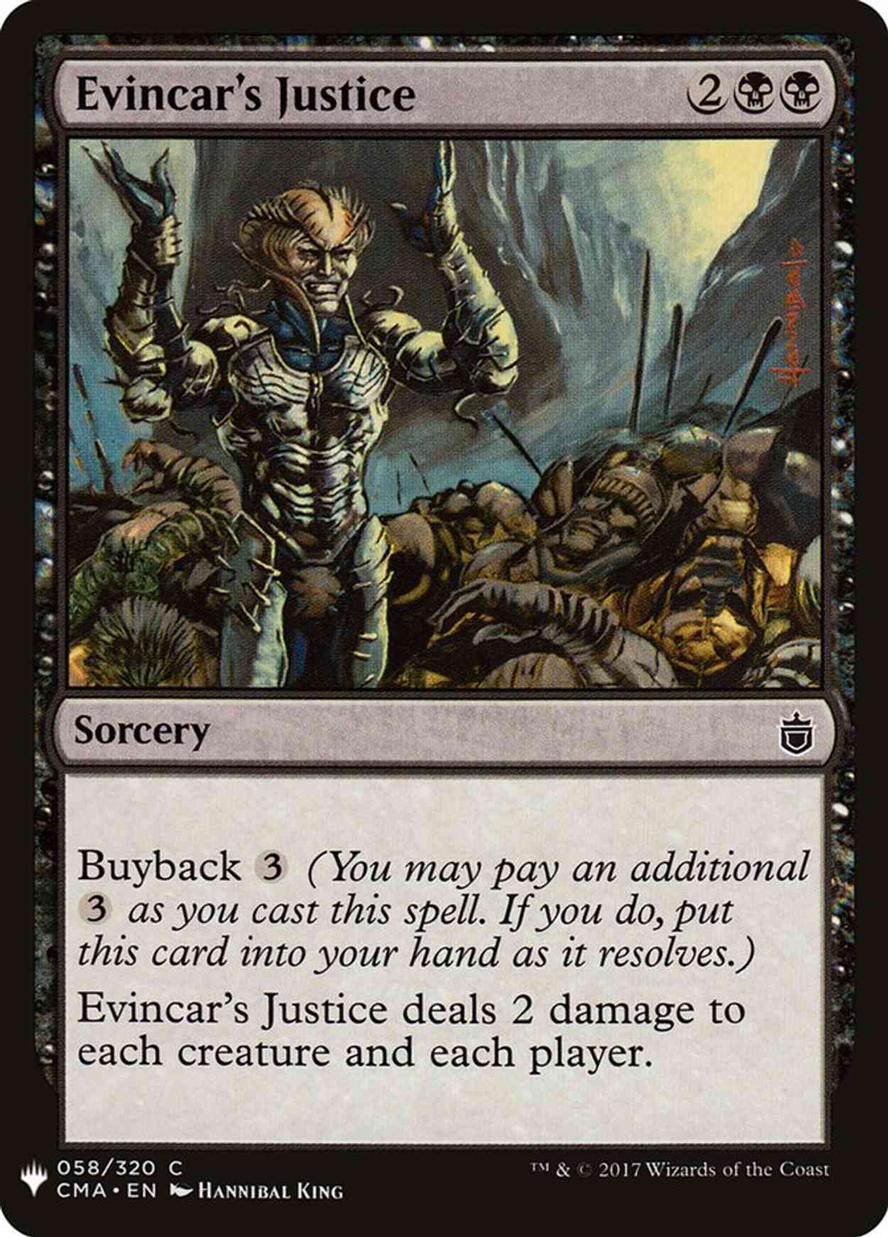 Evincar's Justice magic card front