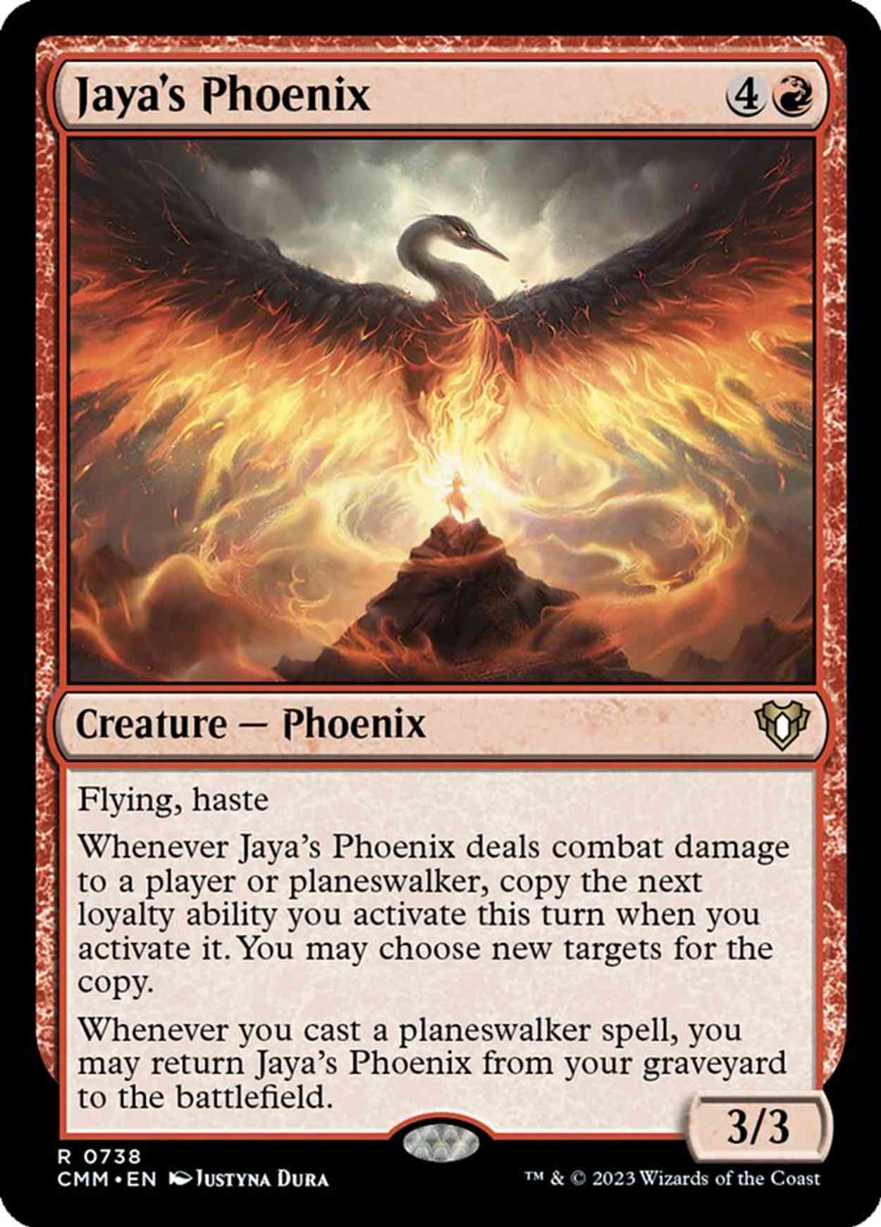 Jaya's Phoenix magic card front