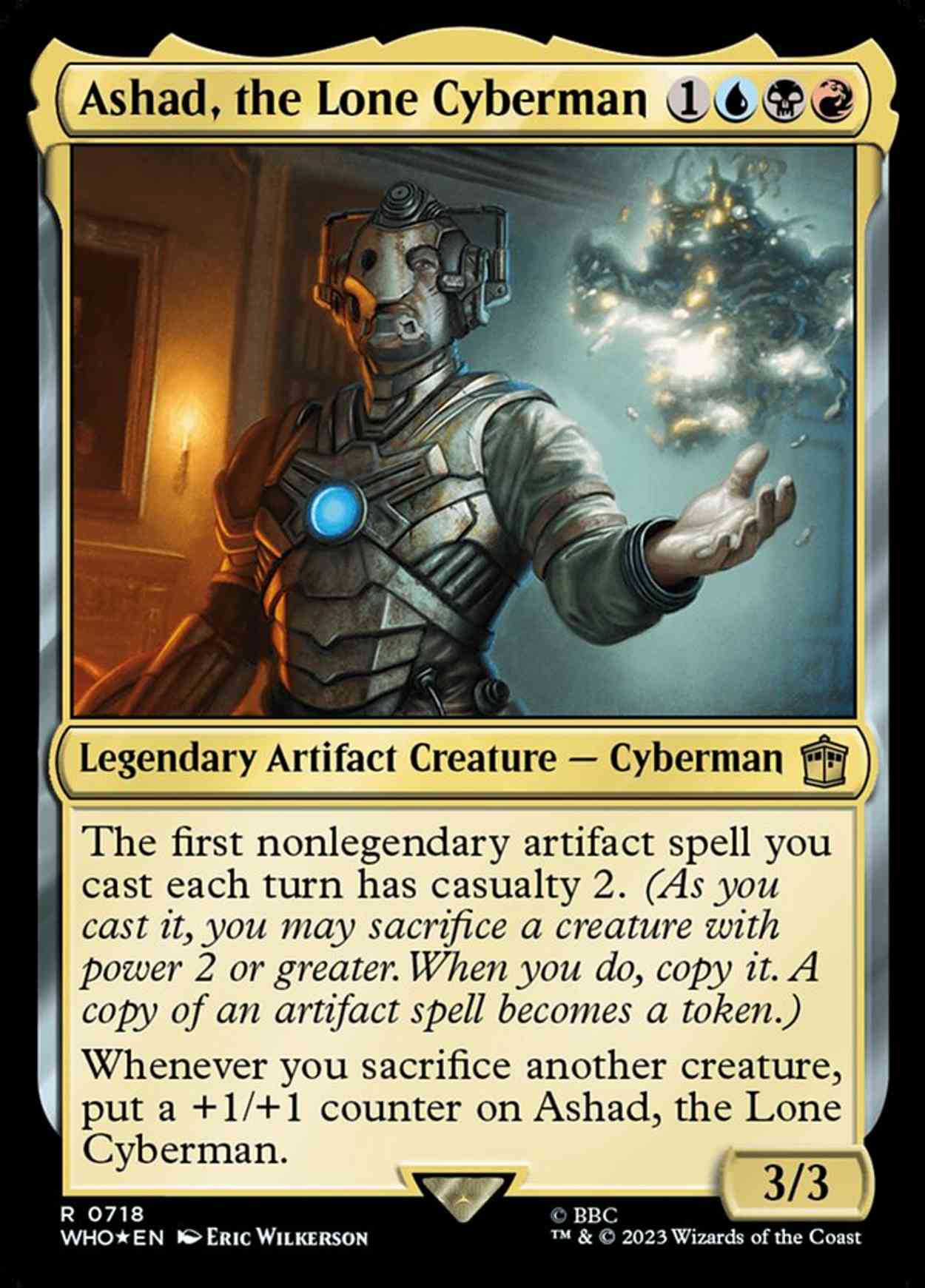 Ashad, the Lone Cyberman (Surge Foil) magic card front