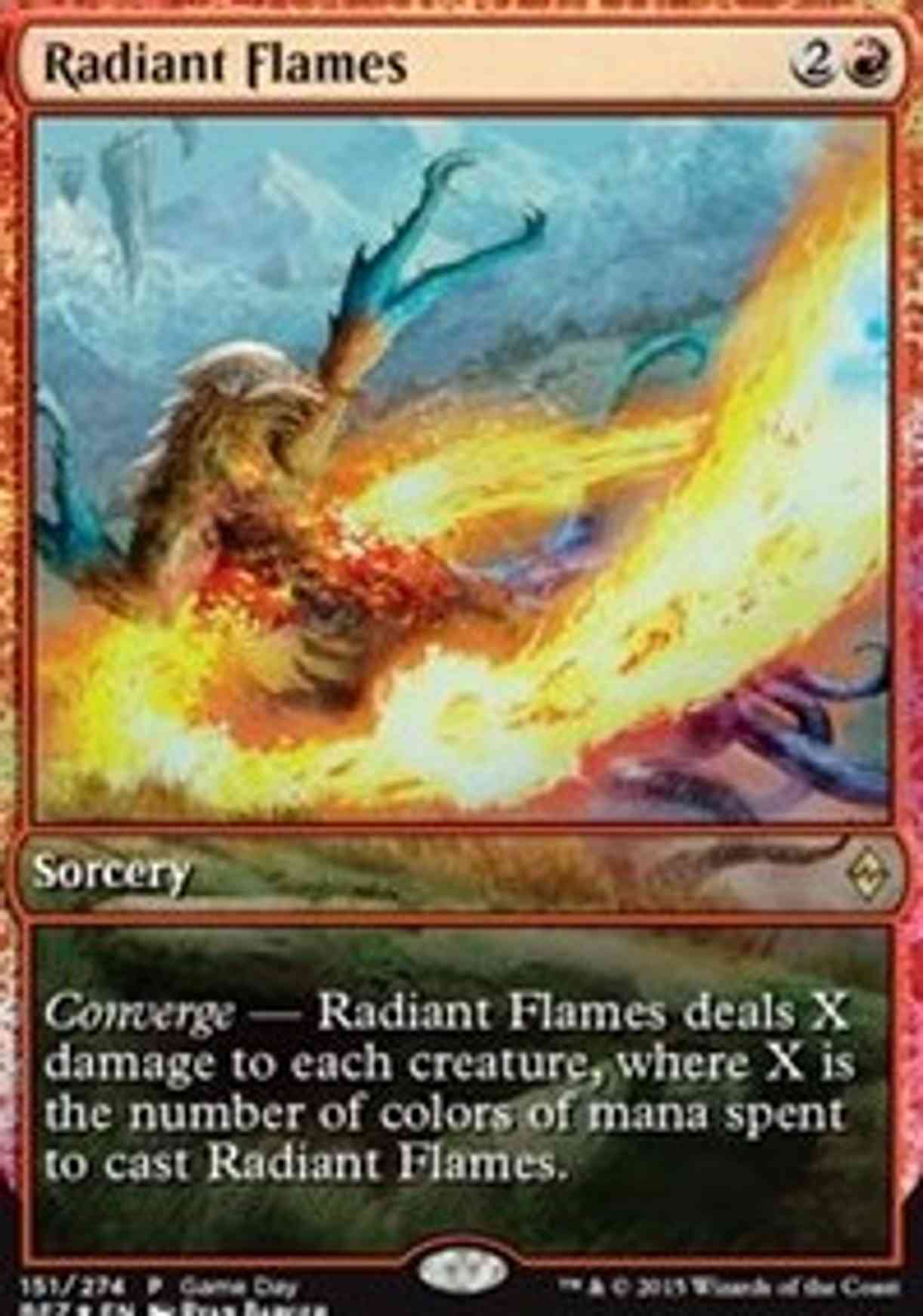 Radiant Flames magic card front