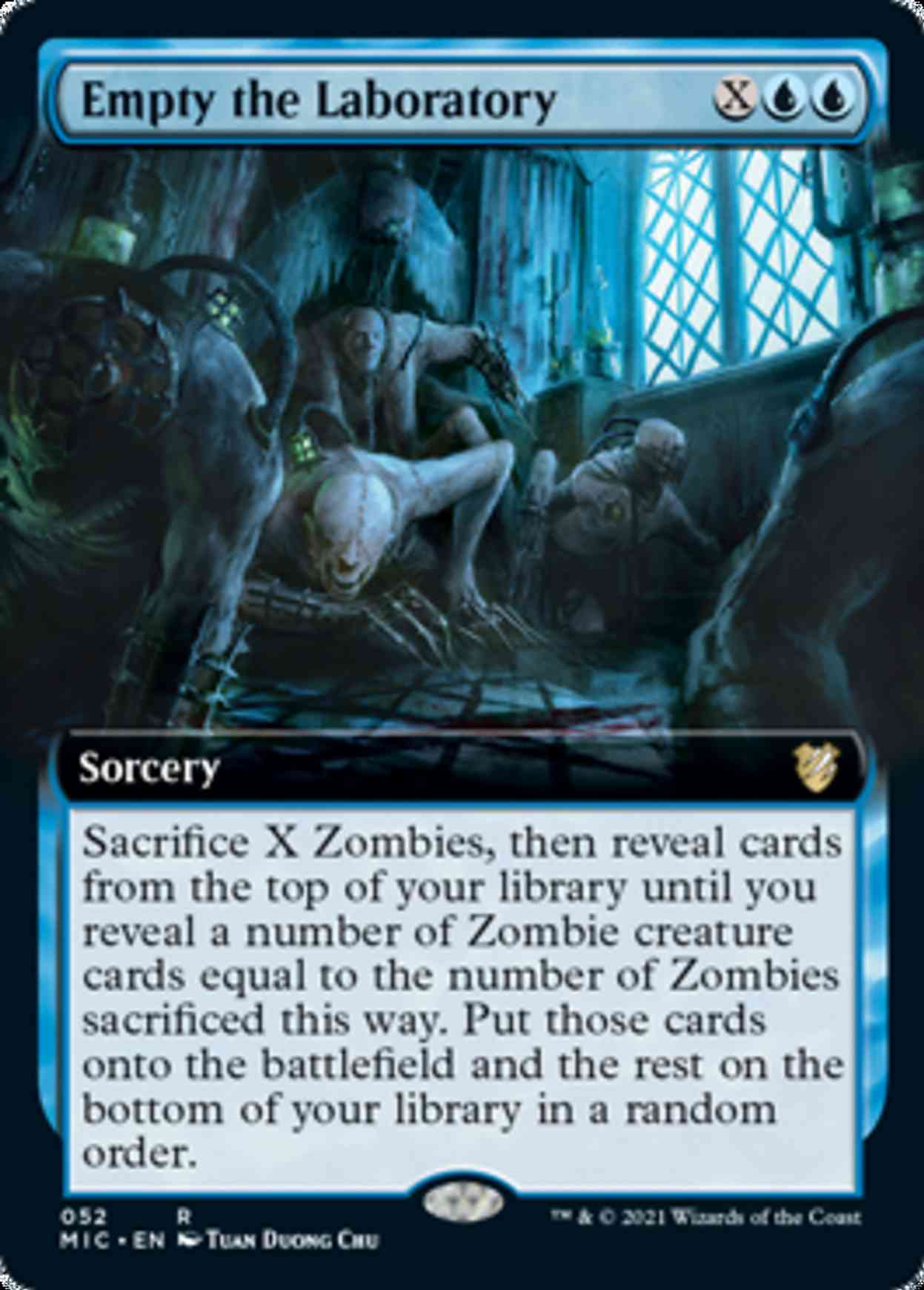 Empty the Laboratory (Extended Art) magic card front