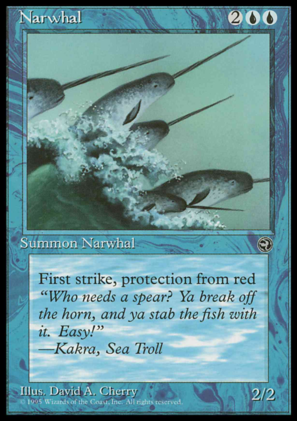Narwhal magic card front