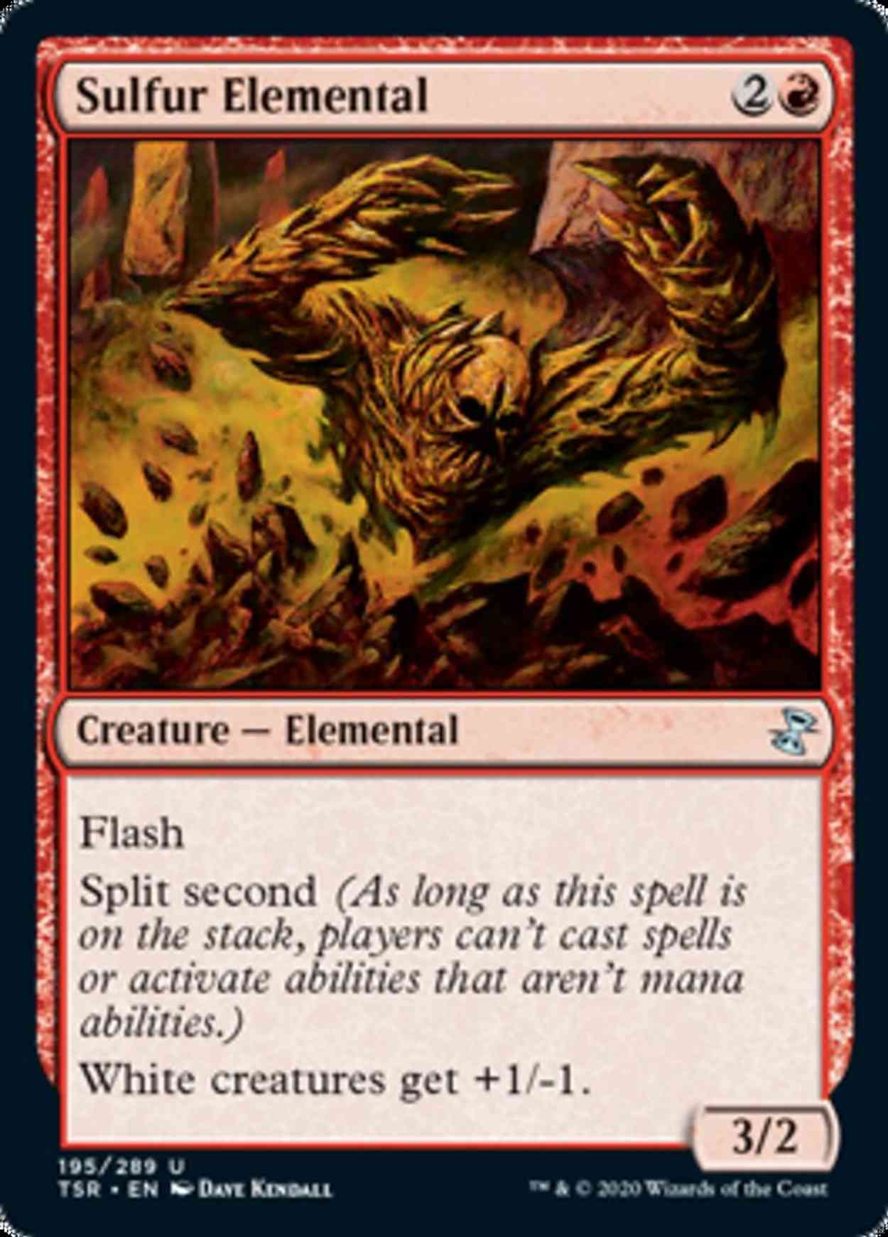 Sulfur Elemental magic card front