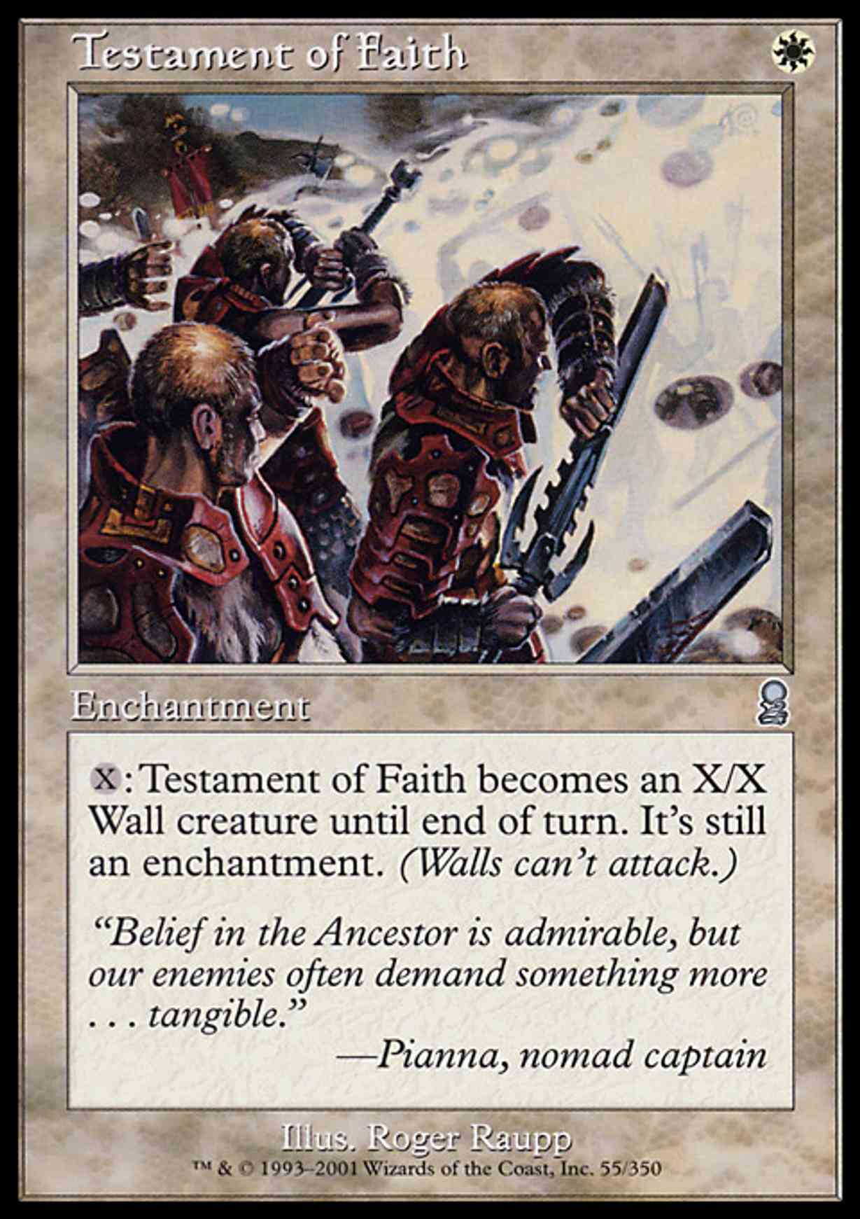 Testament of Faith magic card front