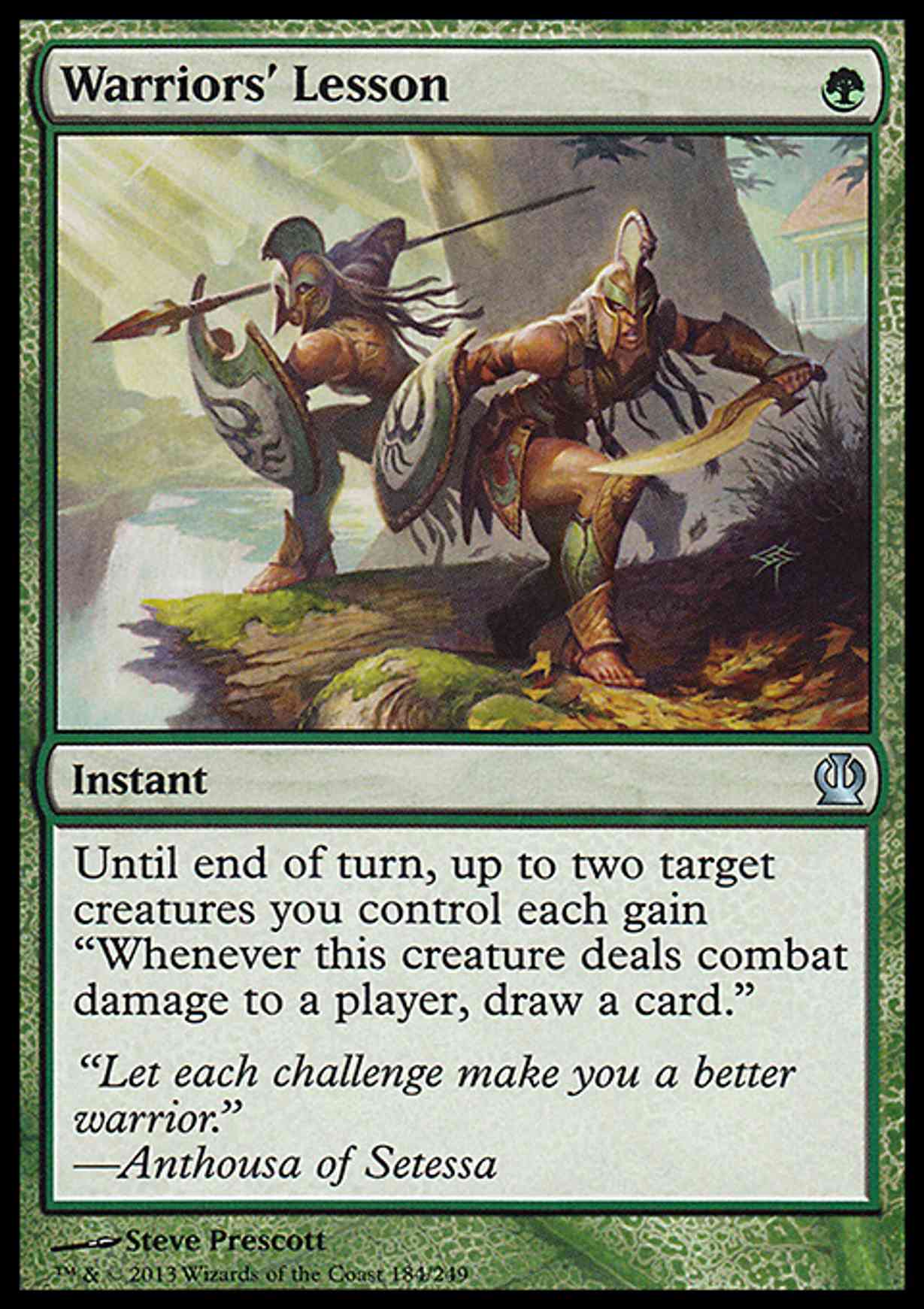 Warriors' Lesson magic card front