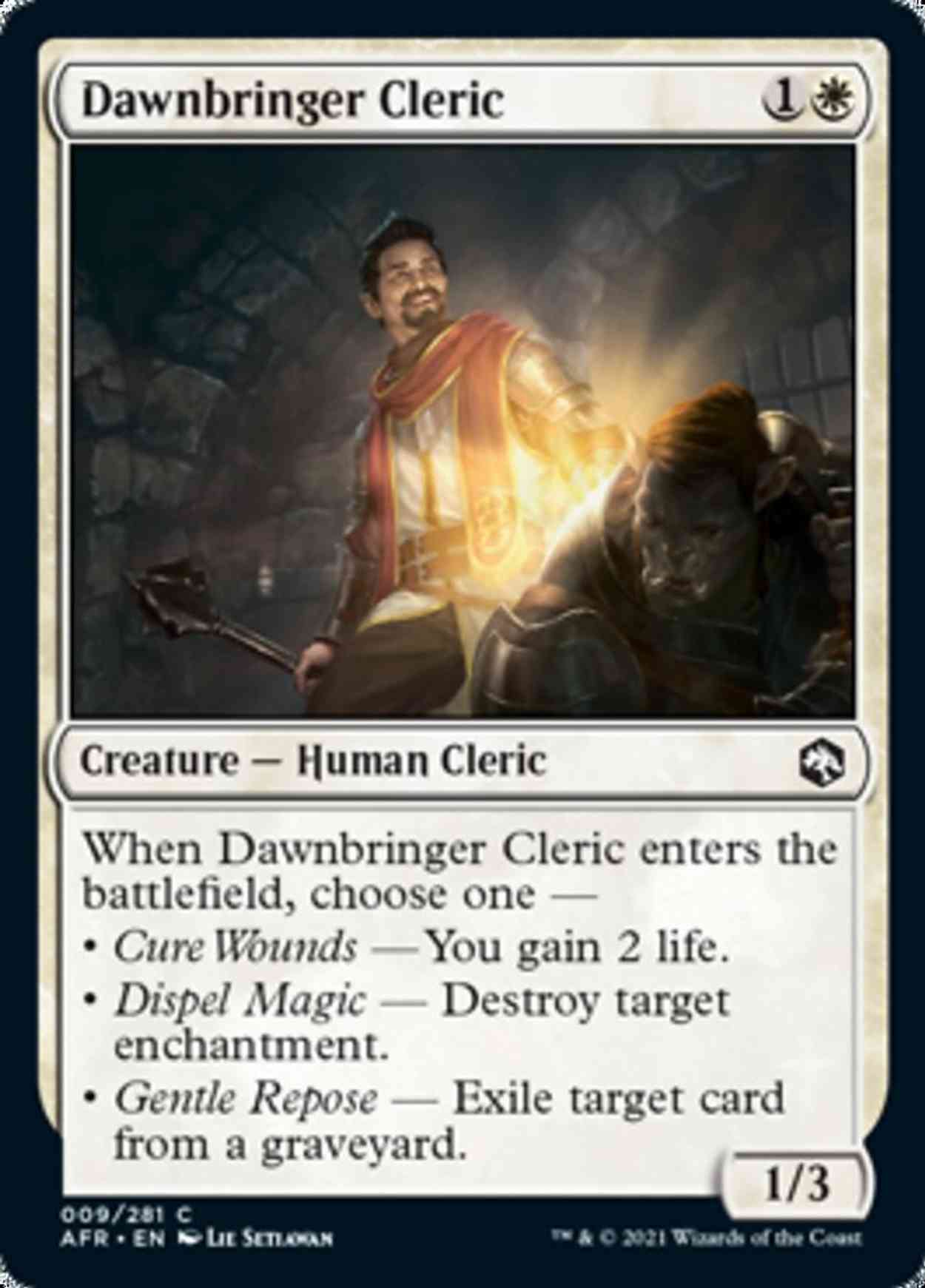 Dawnbringer Cleric magic card front