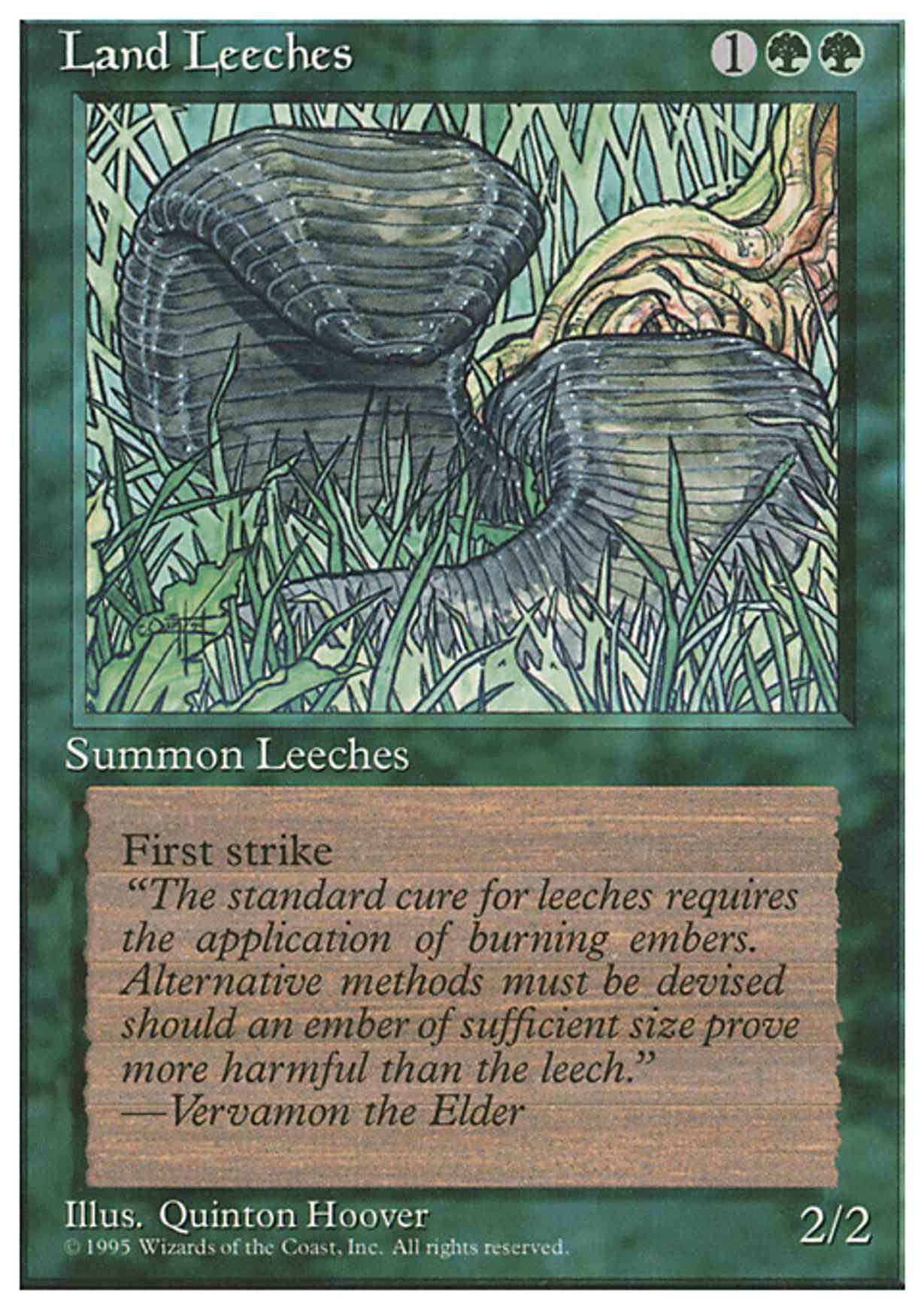 Land Leeches magic card front