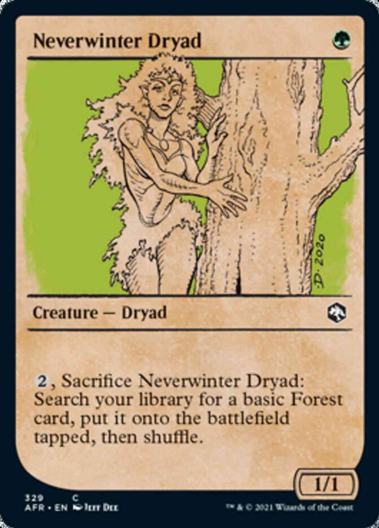 Neverwinter Dryad (Showcase) magic card front