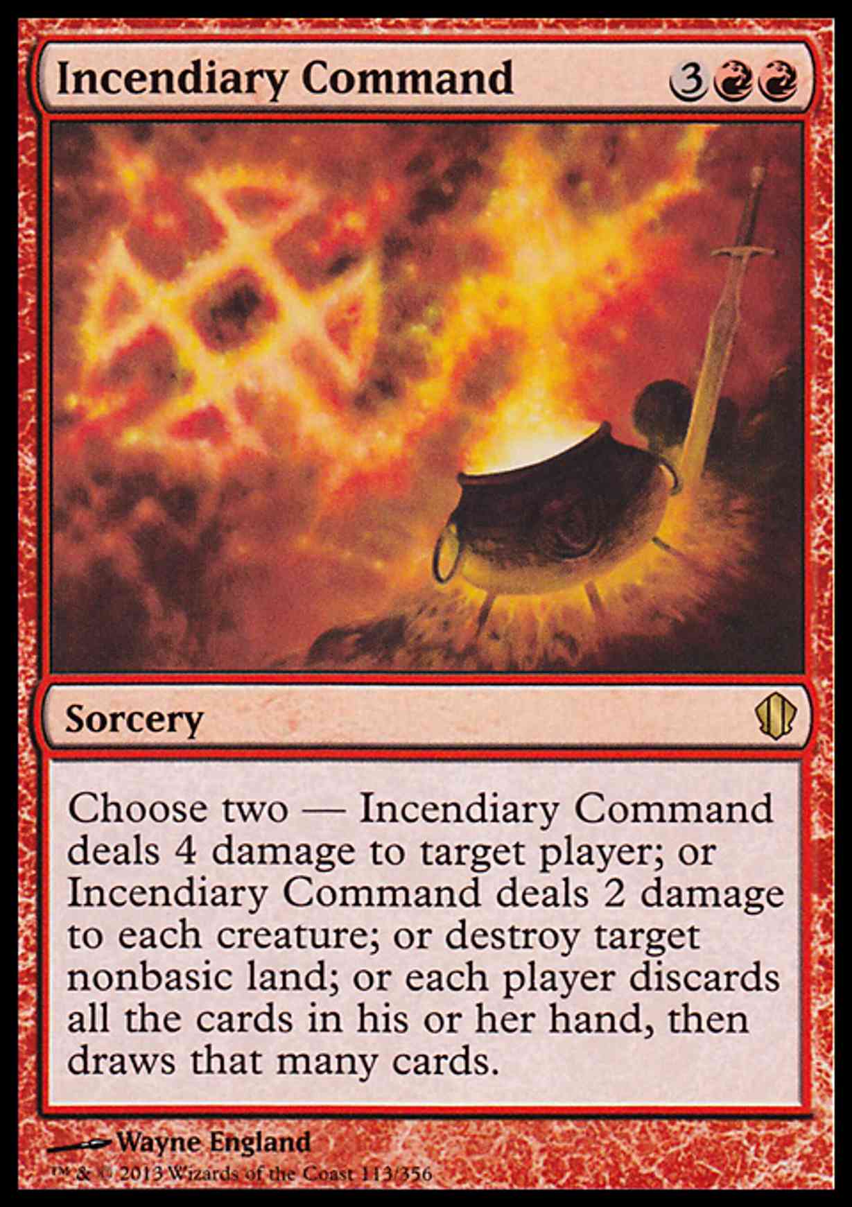 Incendiary Command magic card front