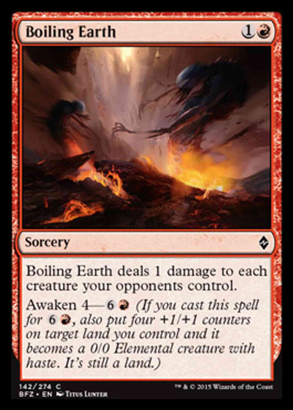 Boiling Earth magic card front