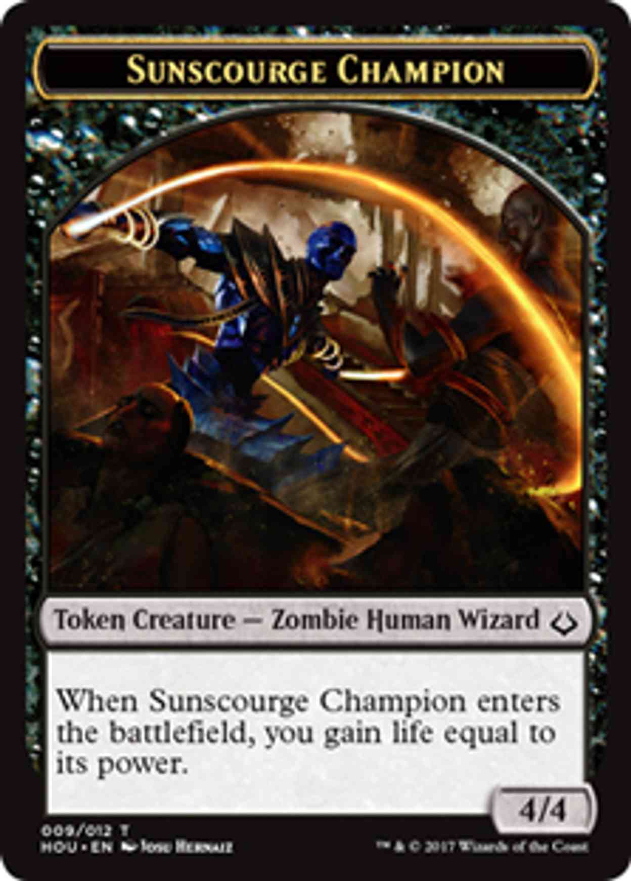 Sunscourge Champion Token magic card front