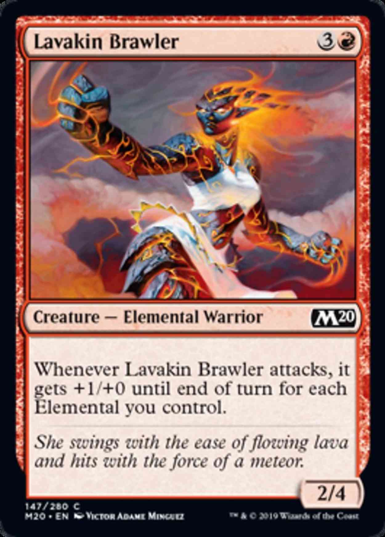 Lavakin Brawler magic card front