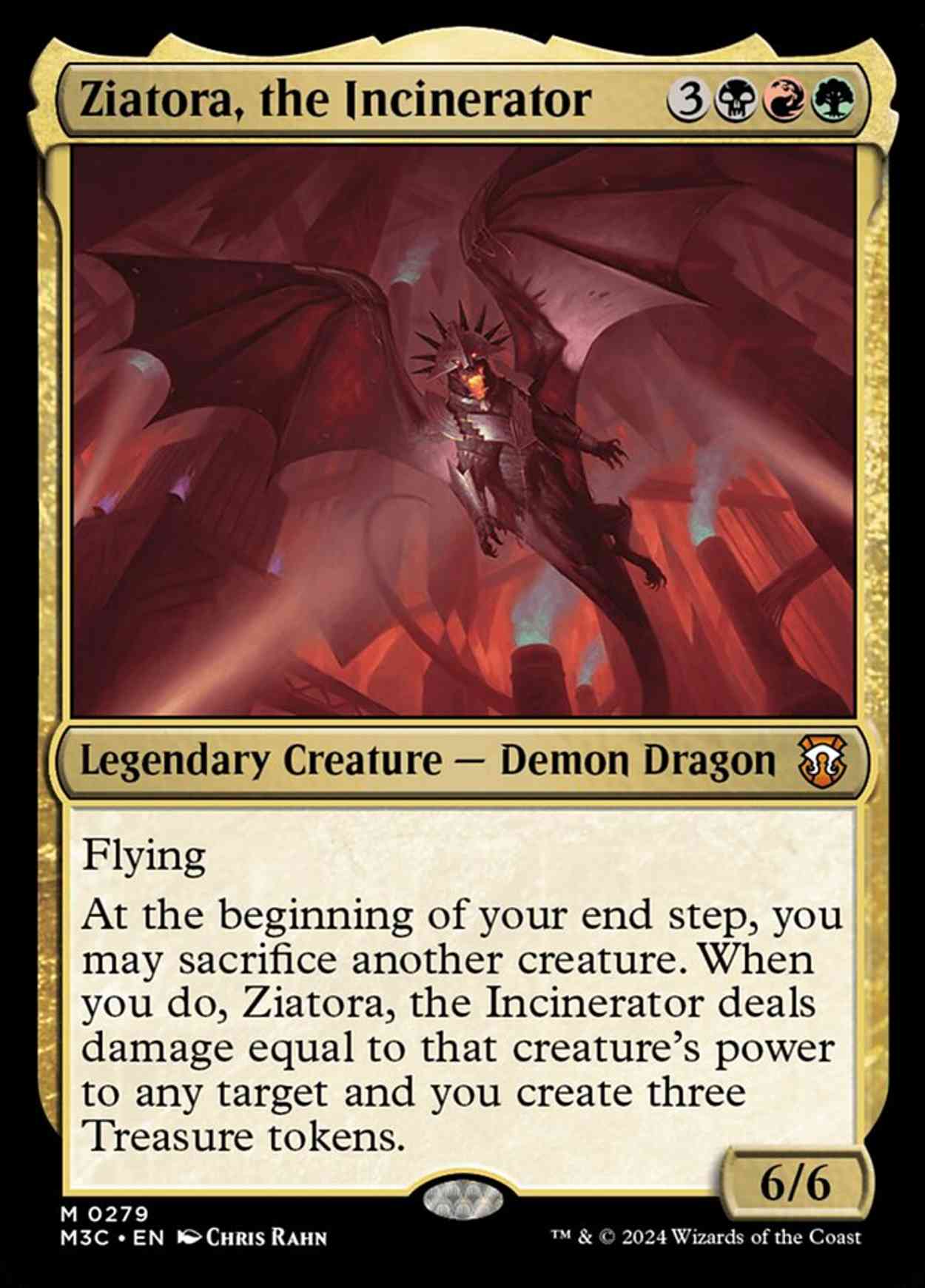 Ziatora, the Incinerator magic card front