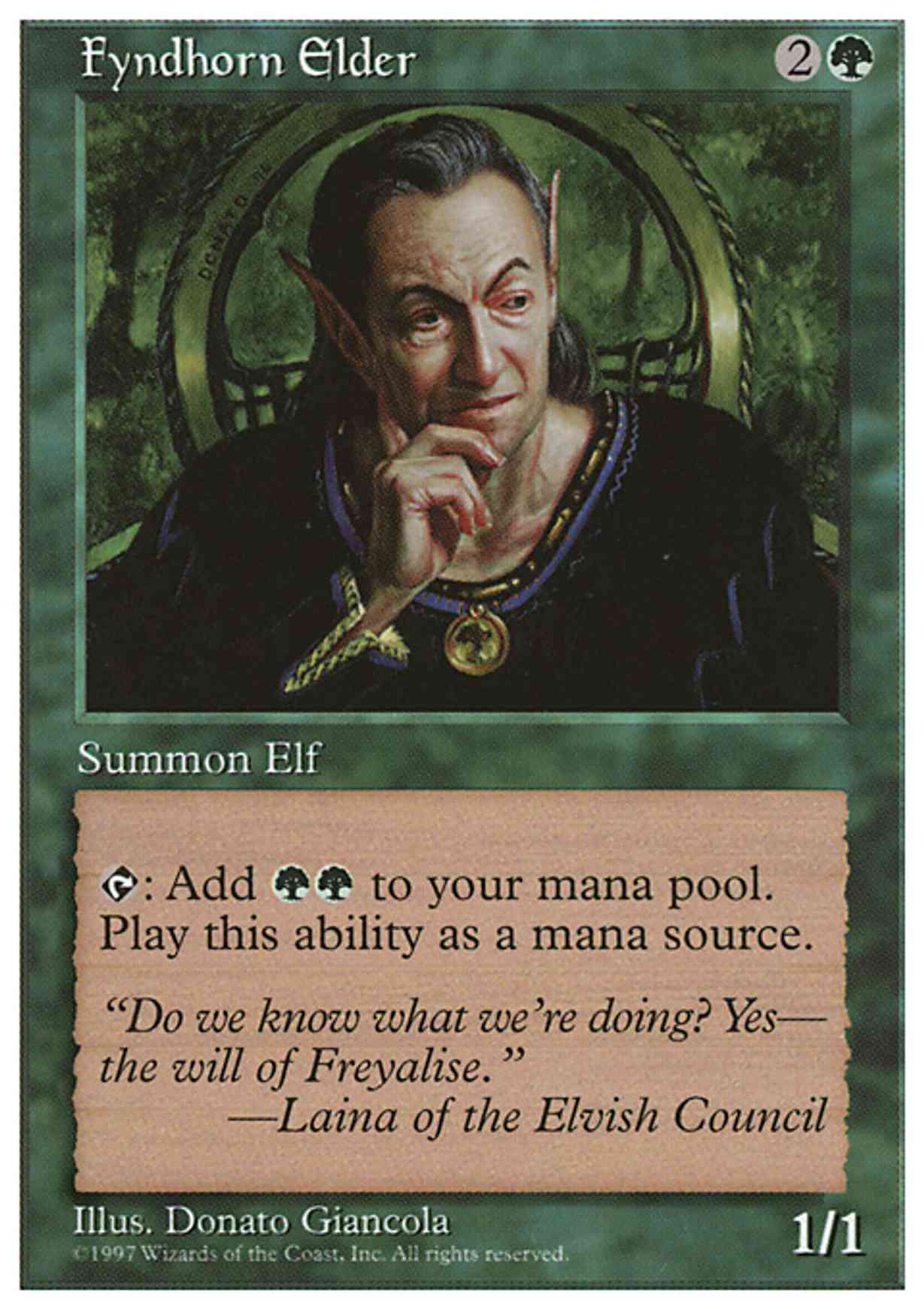 Fyndhorn Elder magic card front
