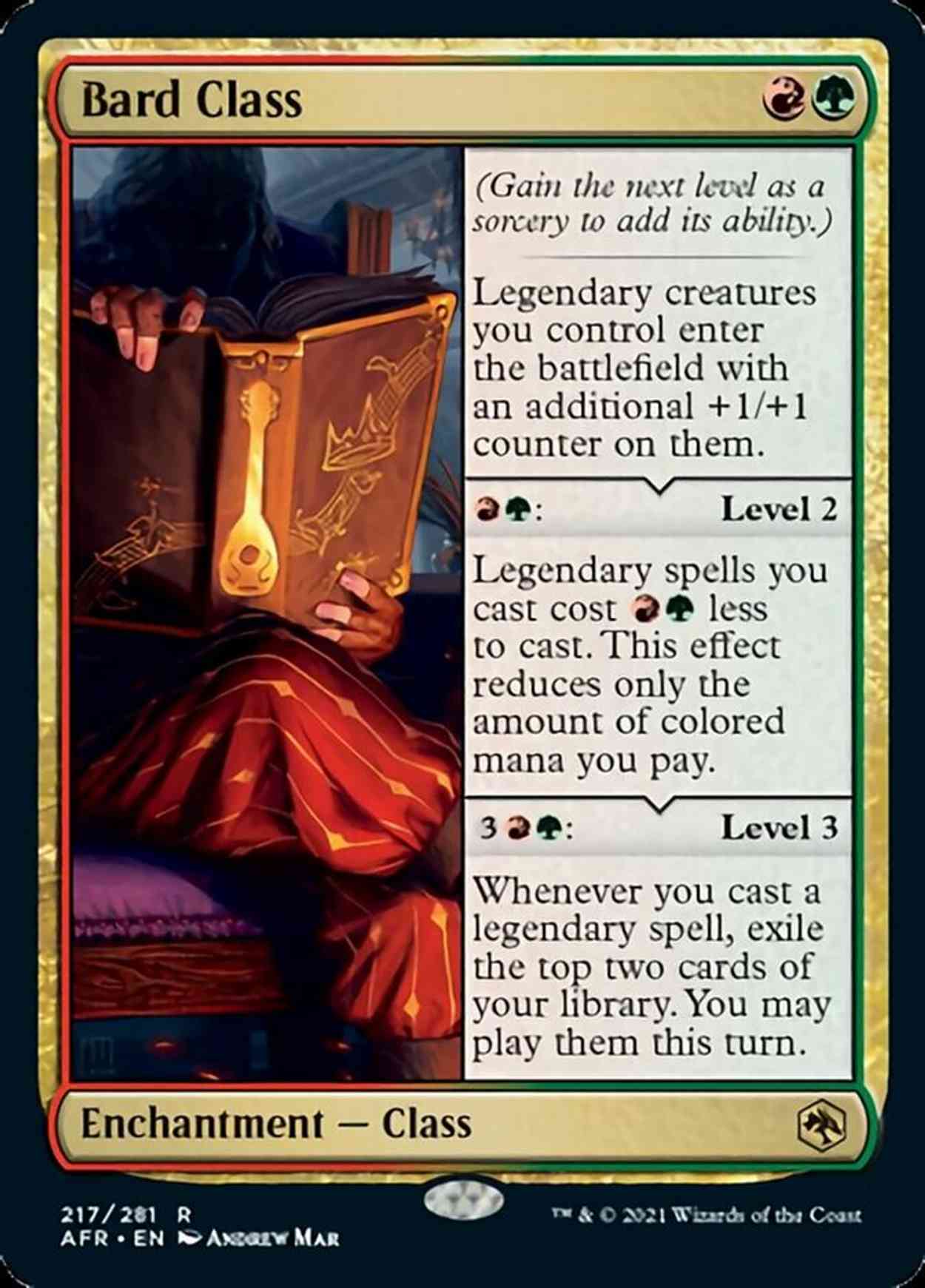 Bard Class magic card front