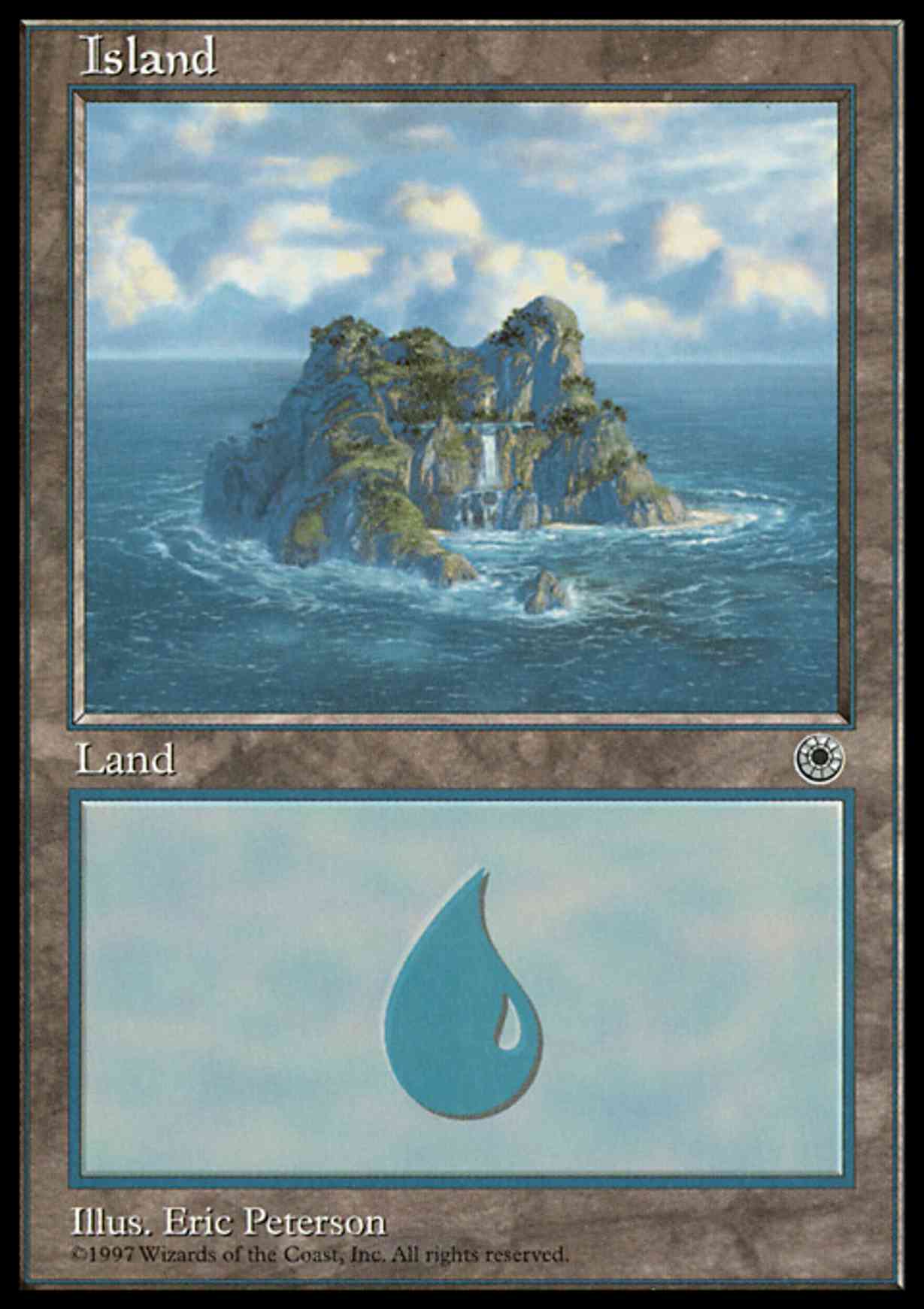 Island (Waterfall) magic card front