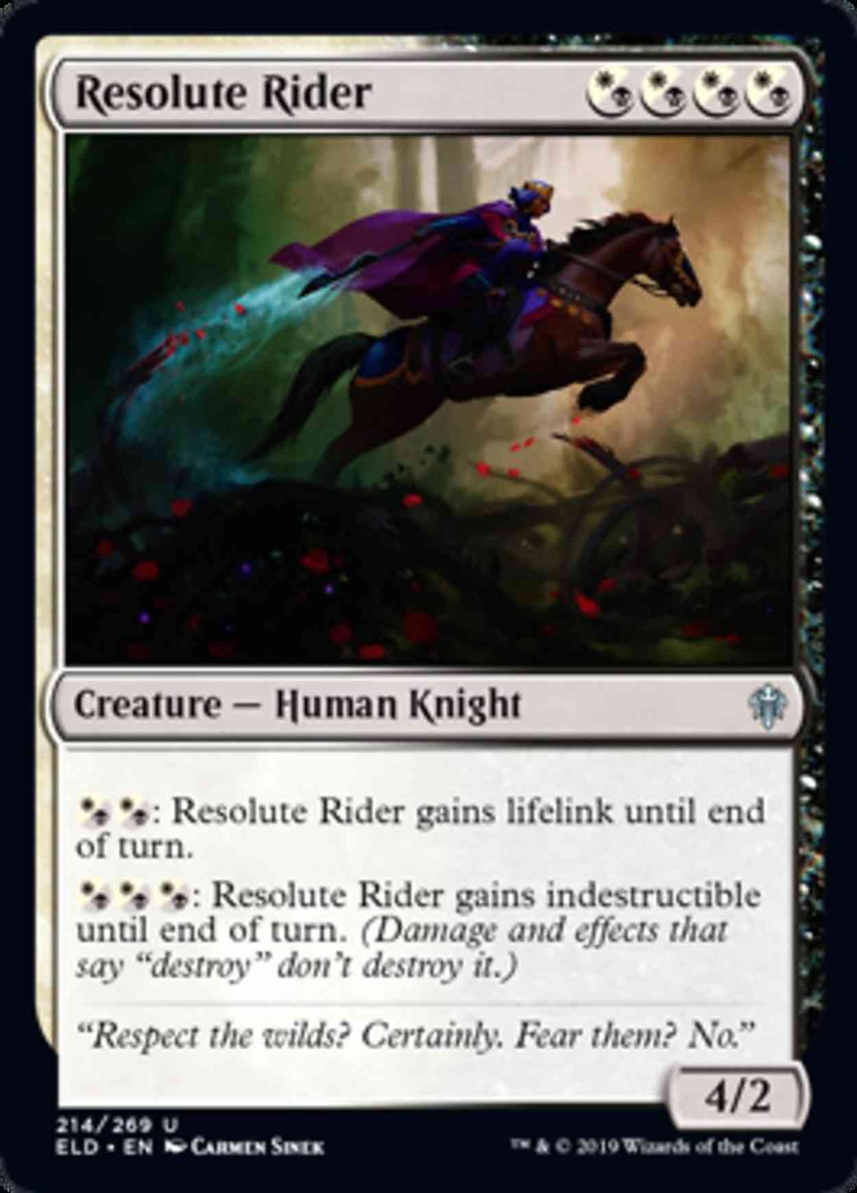 Resolute Rider magic card front