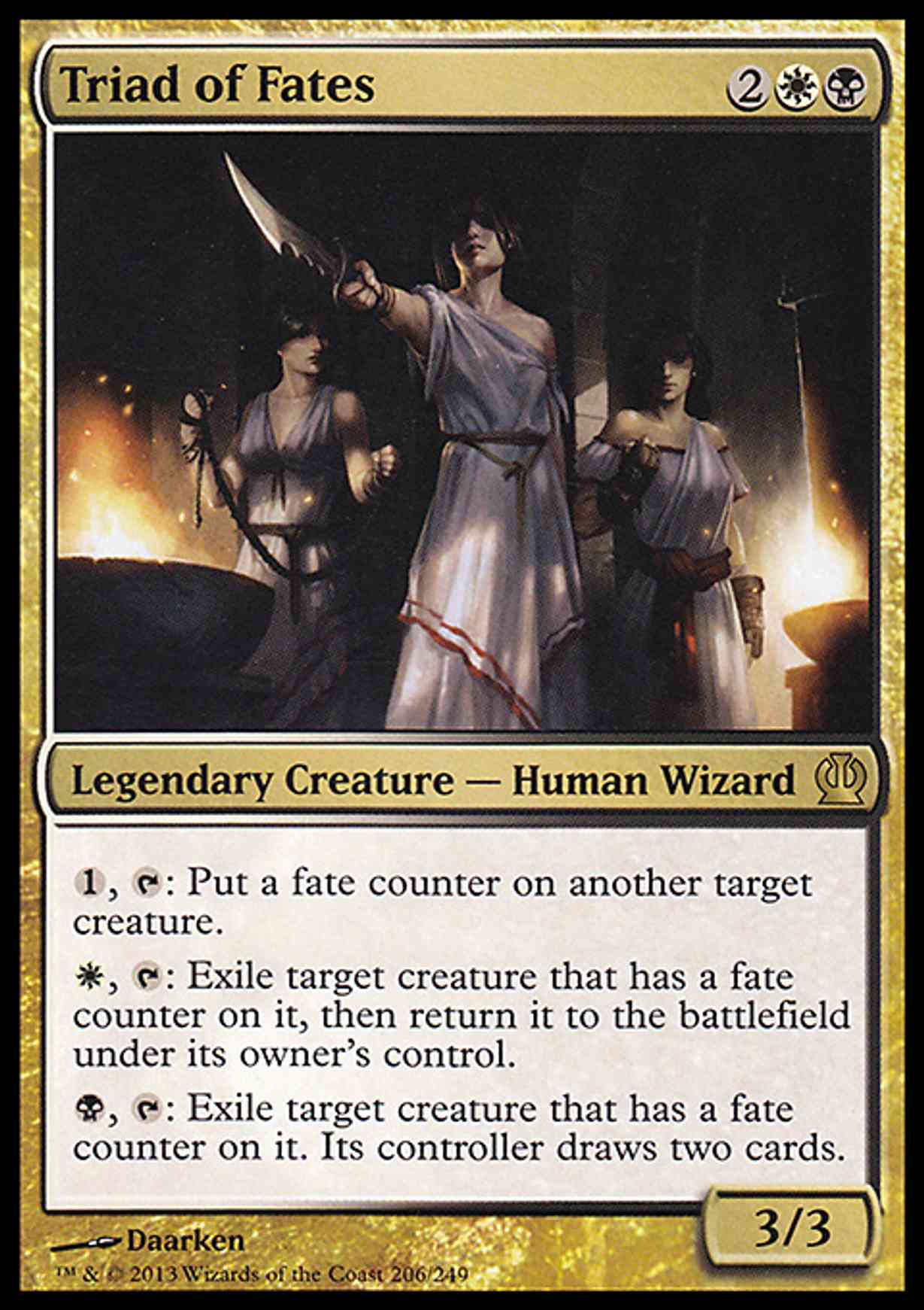 Triad of Fates magic card front