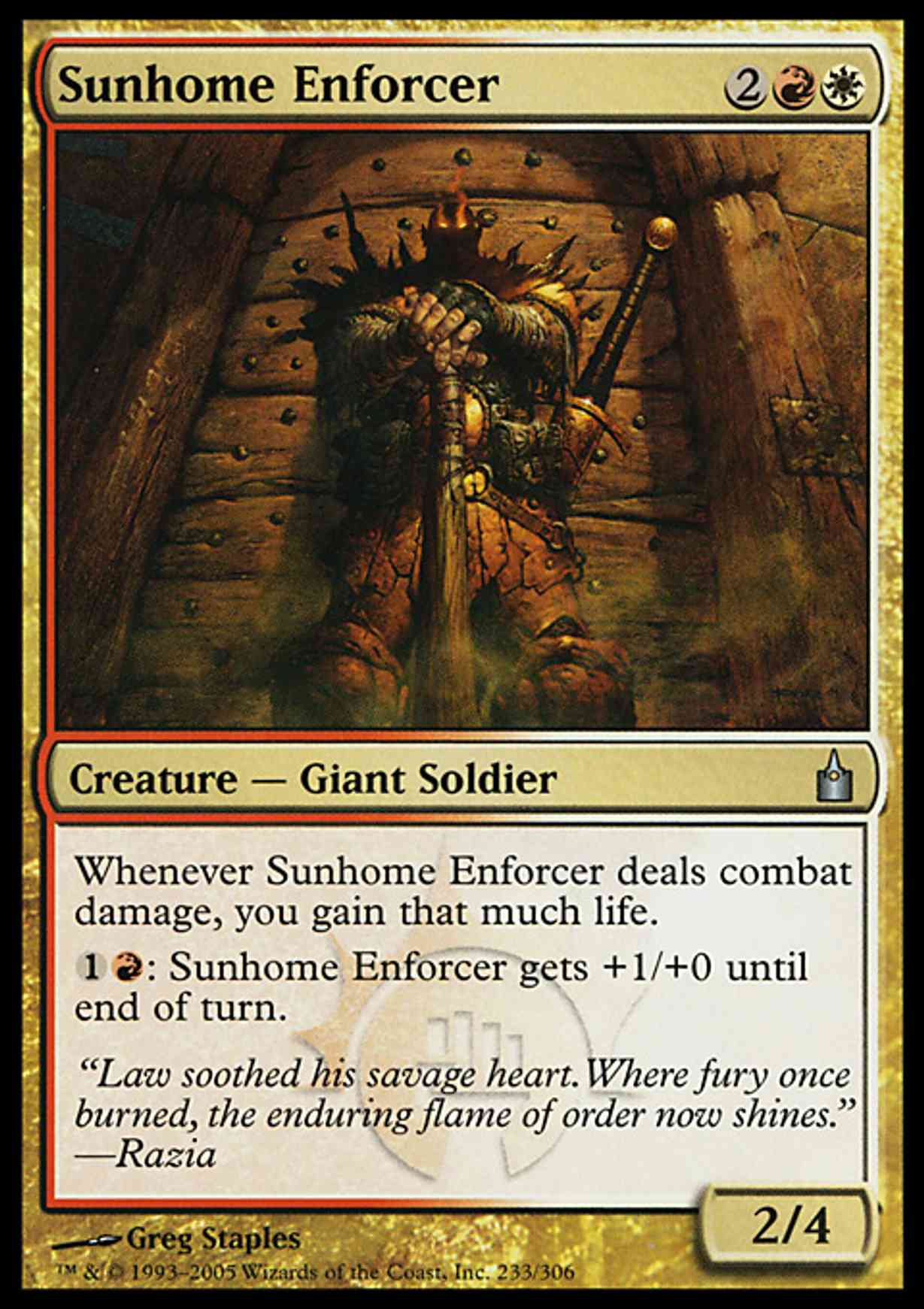 Sunhome Enforcer magic card front