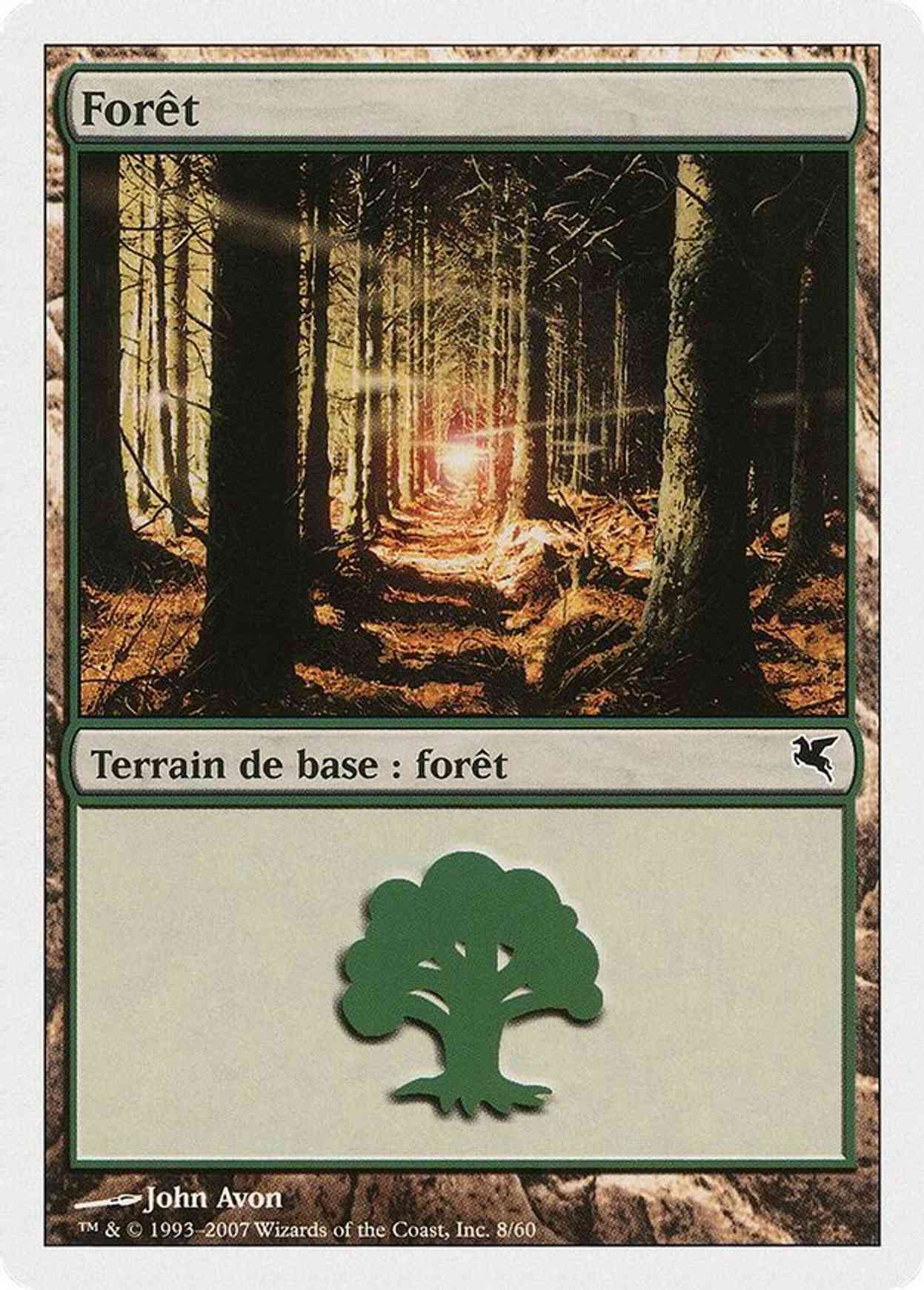 Forest (French) - "Foret" (B8) magic card front