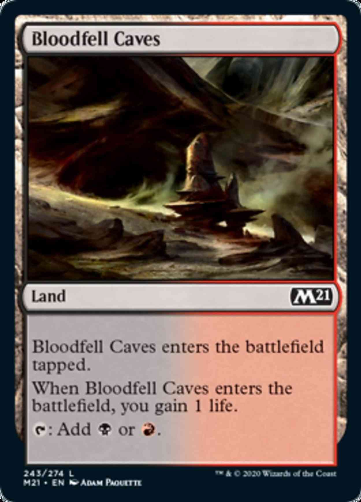 Bloodfell Caves magic card front