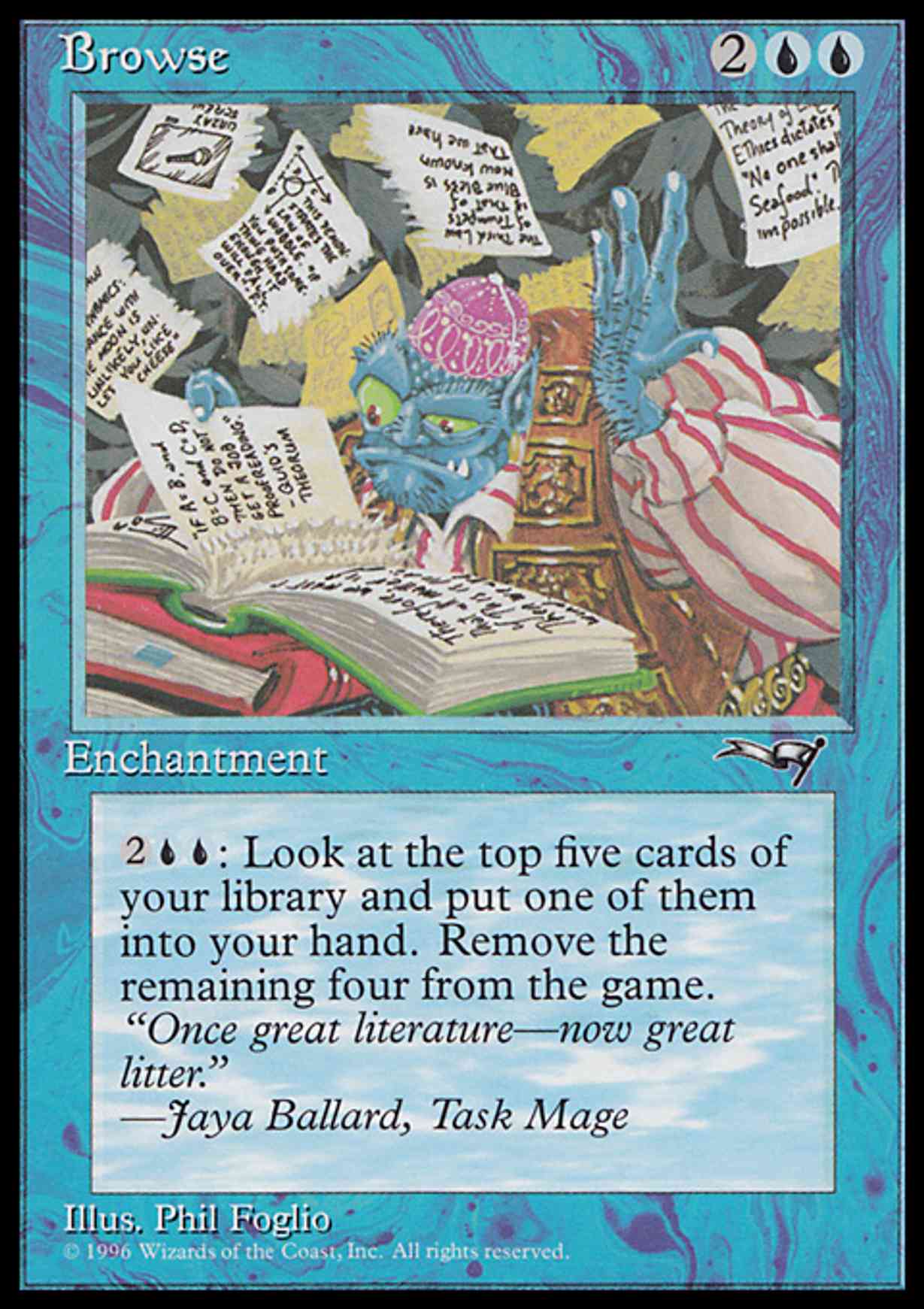 Browse magic card front