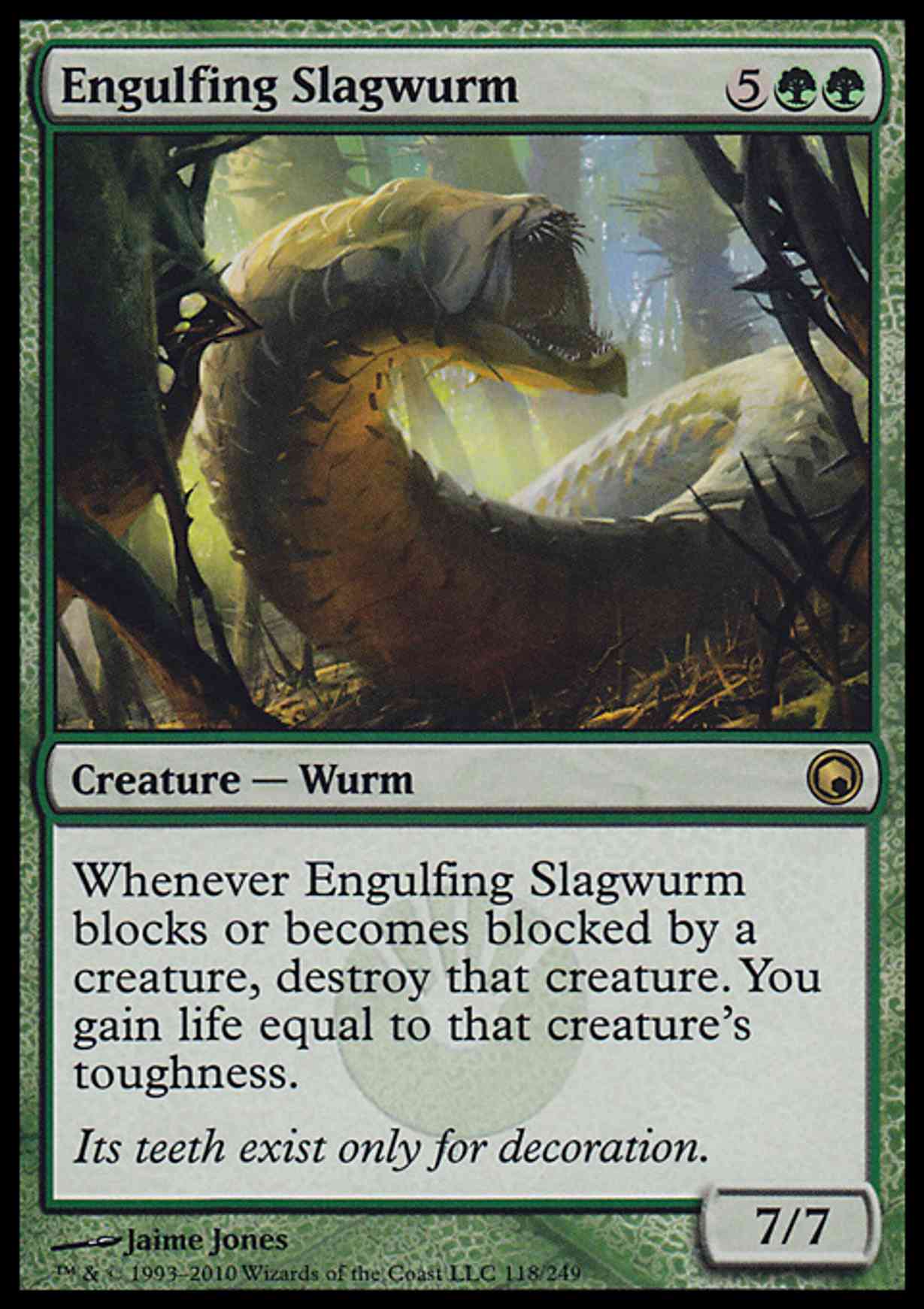 Engulfing Slagwurm magic card front
