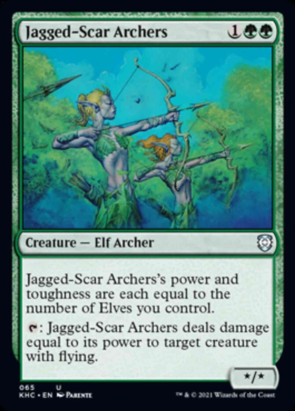 Jagged-Scar Archers magic card front