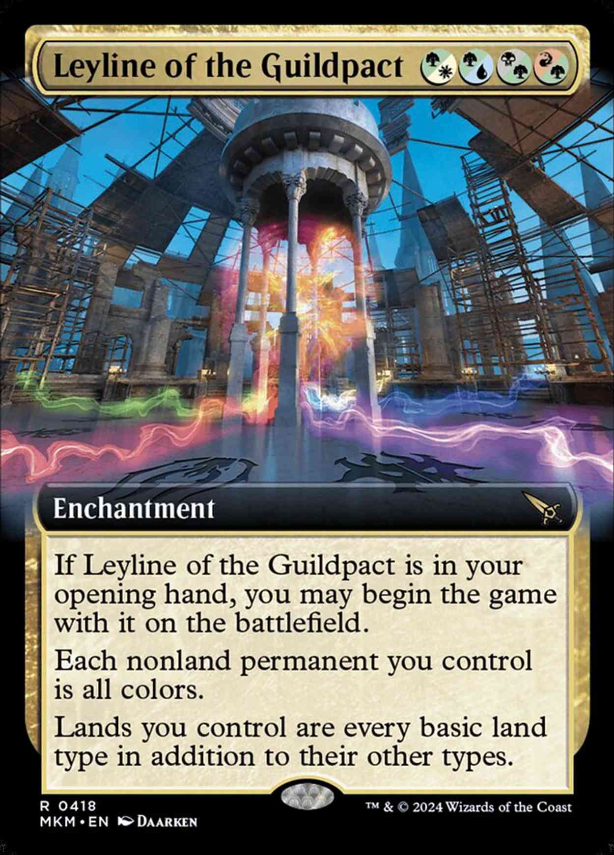 Leyline of the Guildpact (Extended Art) magic card front