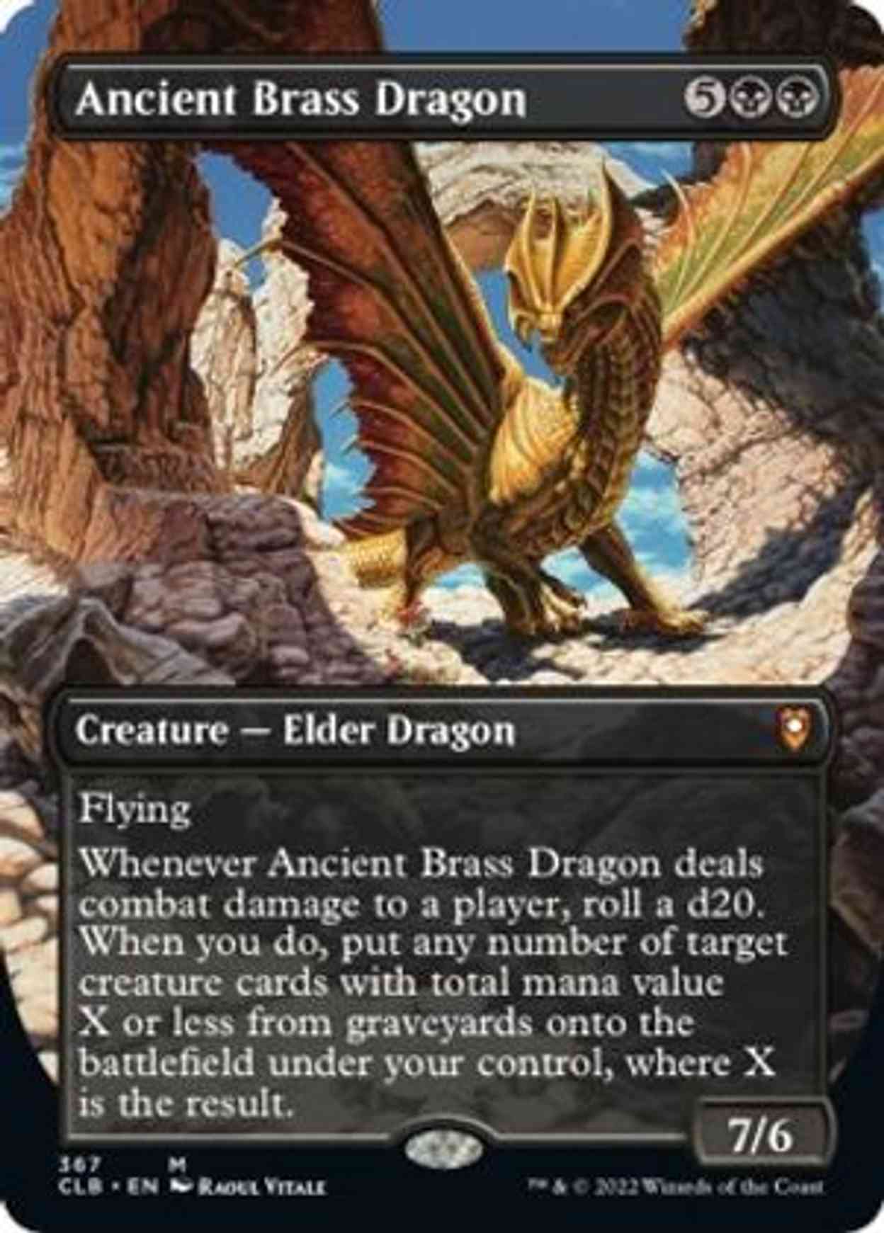 Ancient Brass Dragon (Borderless) magic card front
