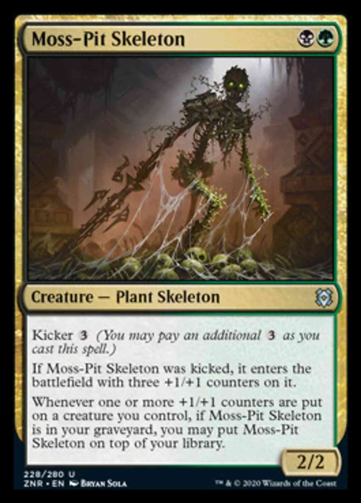 Moss-Pit Skeleton magic card front
