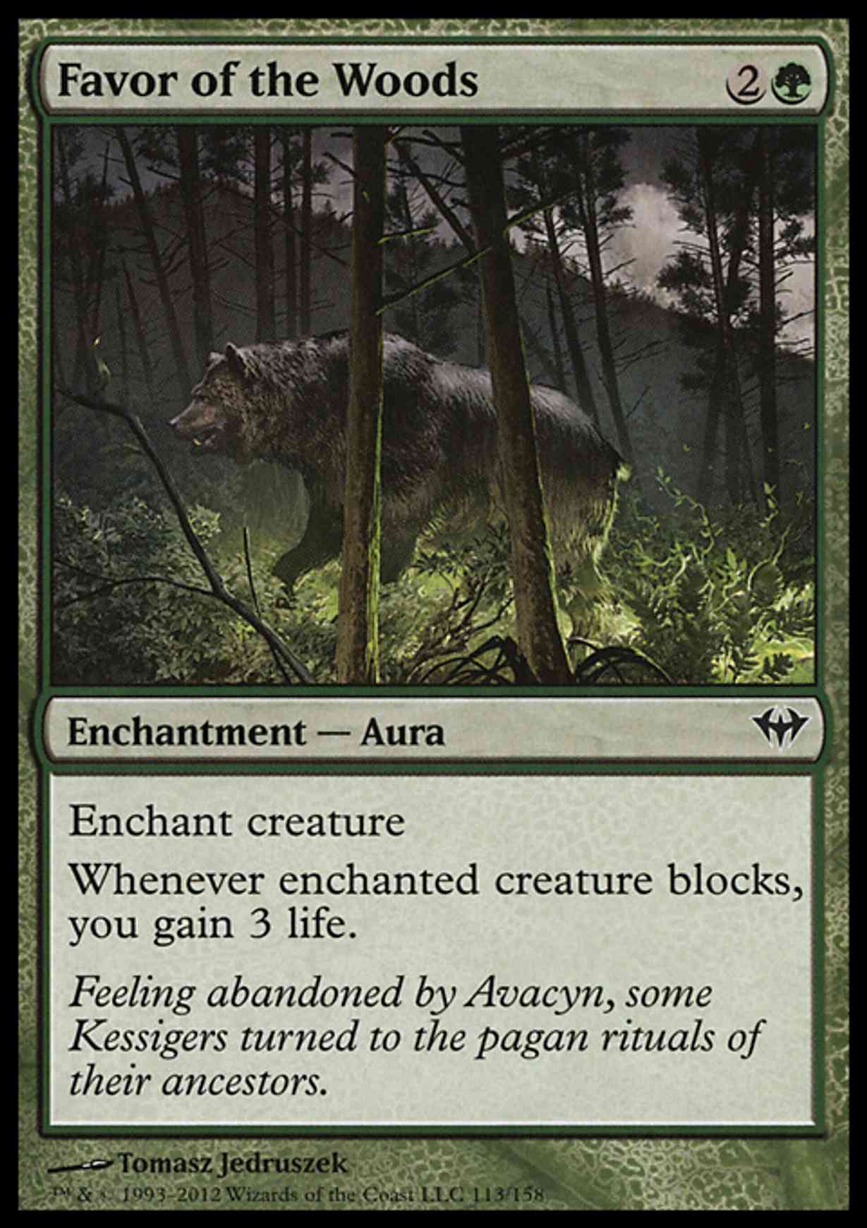 Favor of the Woods magic card front