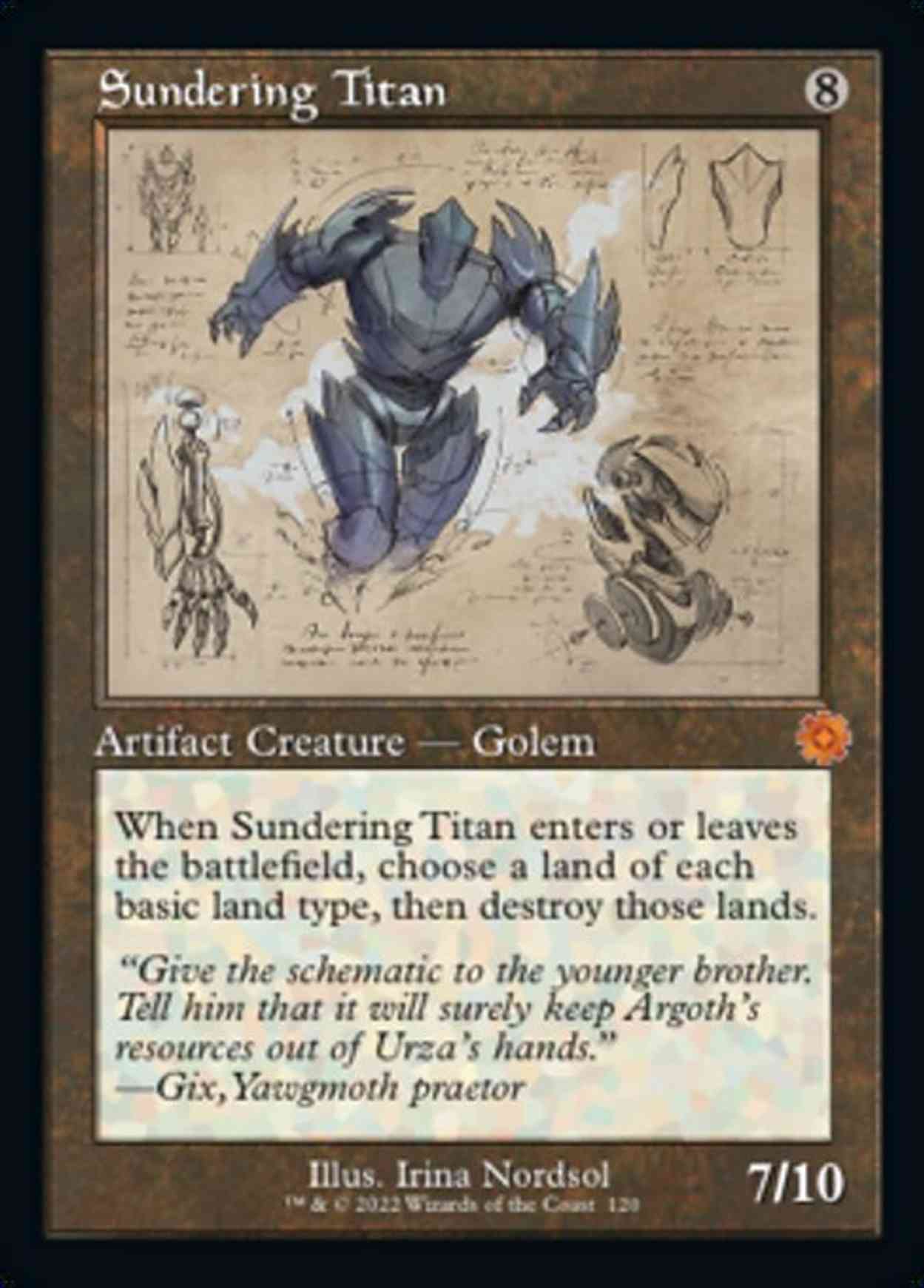 Sundering Titan (Schematic) magic card front