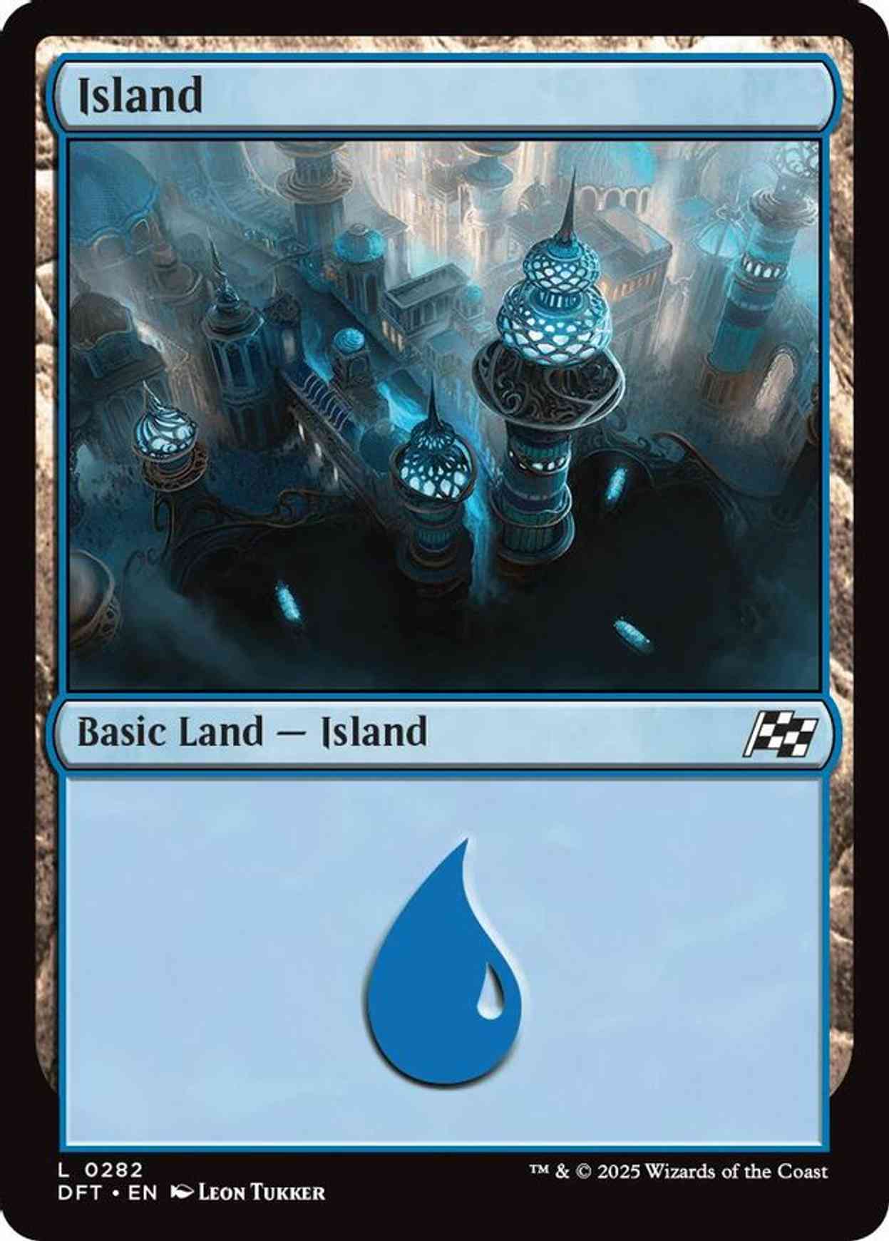 Island (0282) magic card front