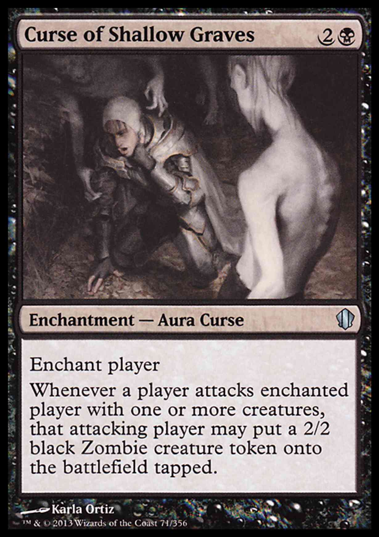 Curse of Shallow Graves magic card front