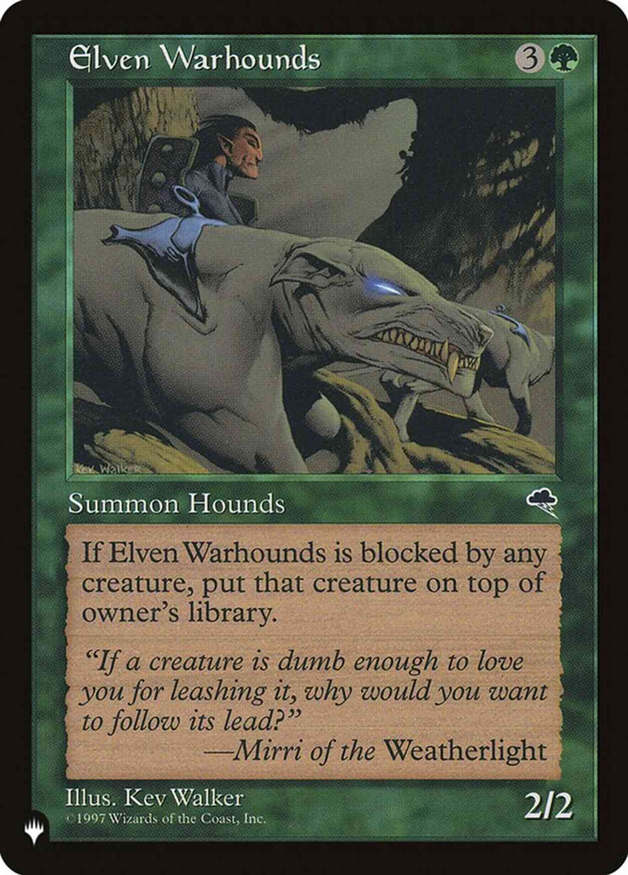 Elven Warhounds magic card front