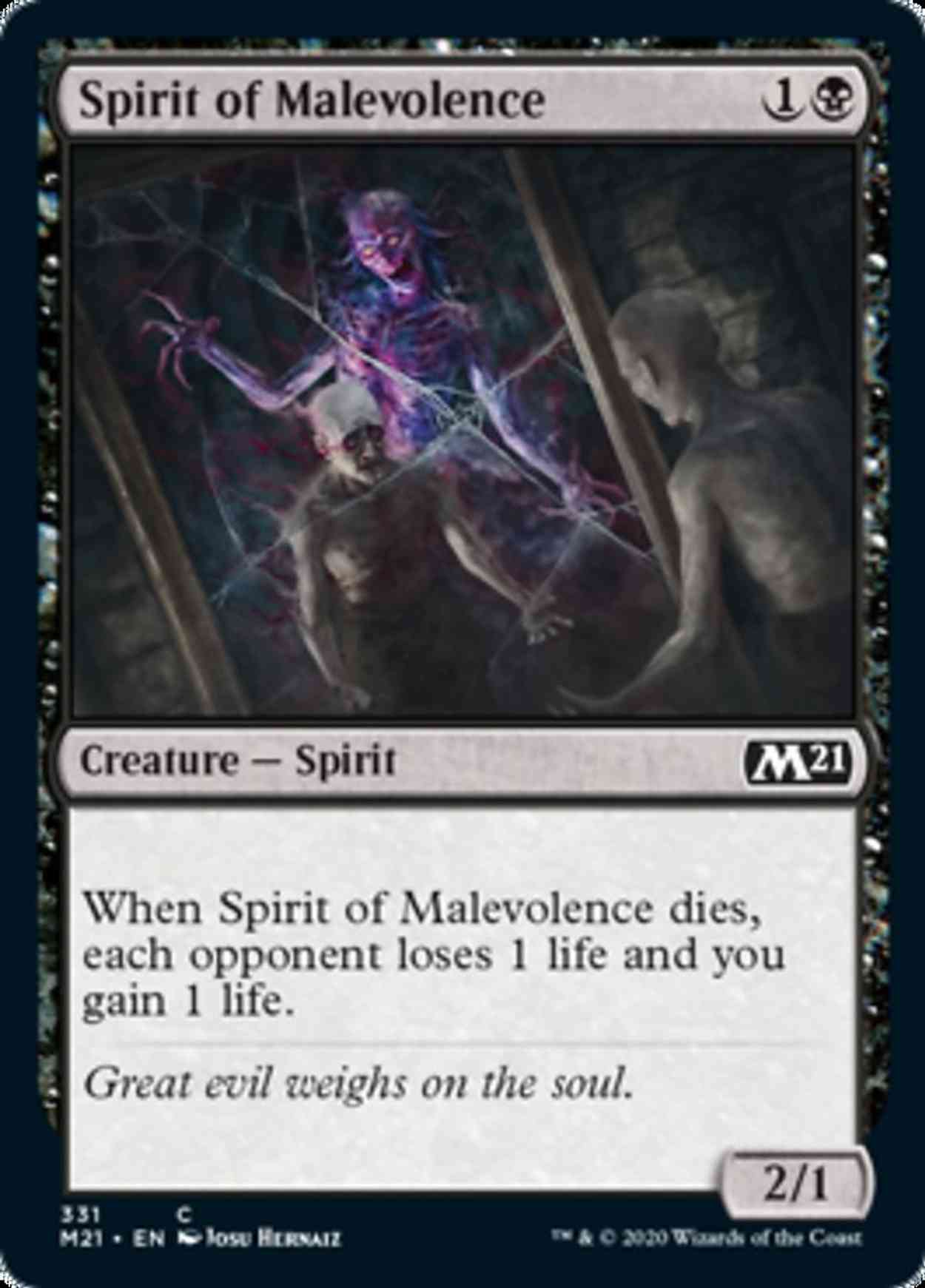 Spirit of Malevolence magic card front