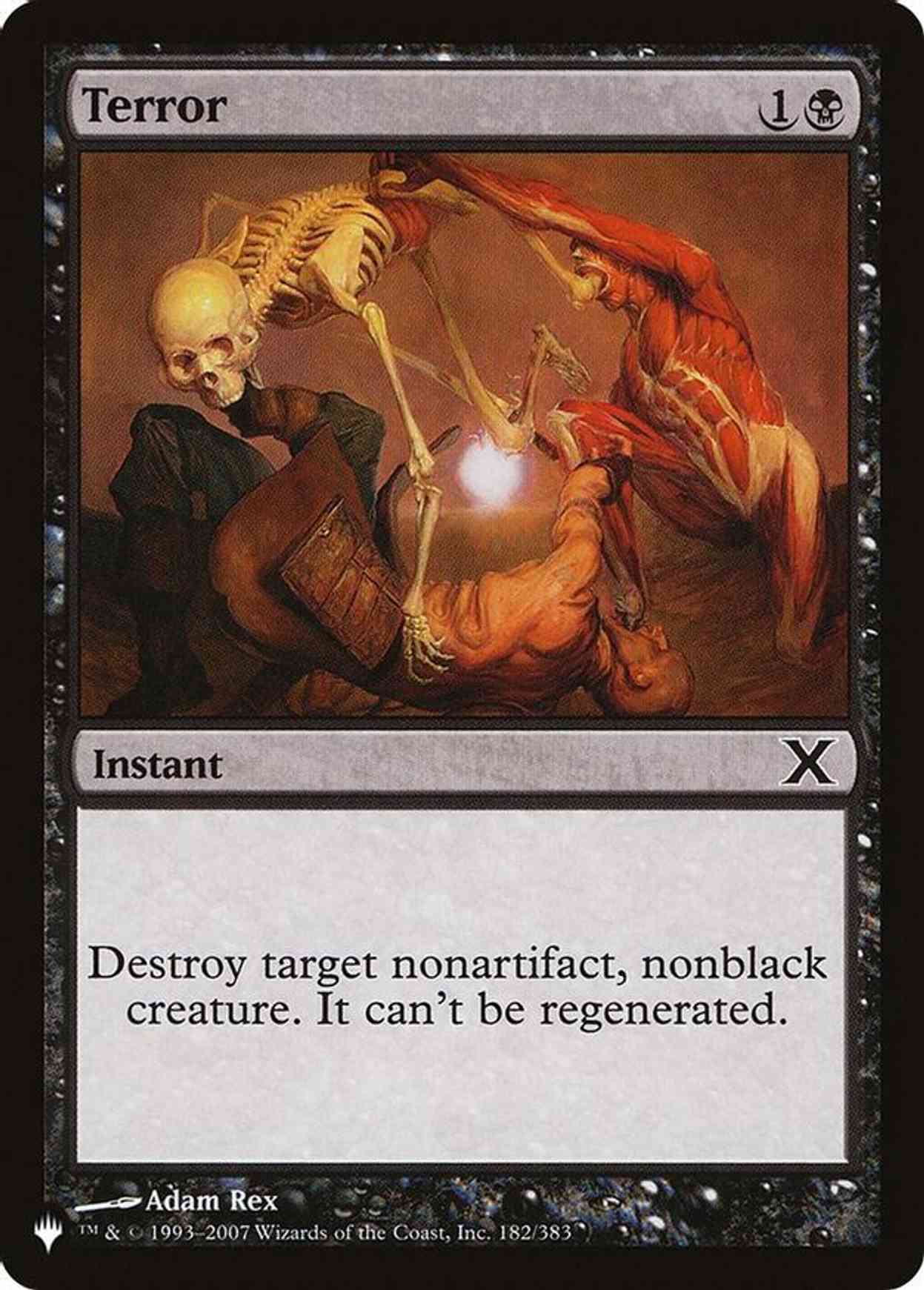 Terror magic card front