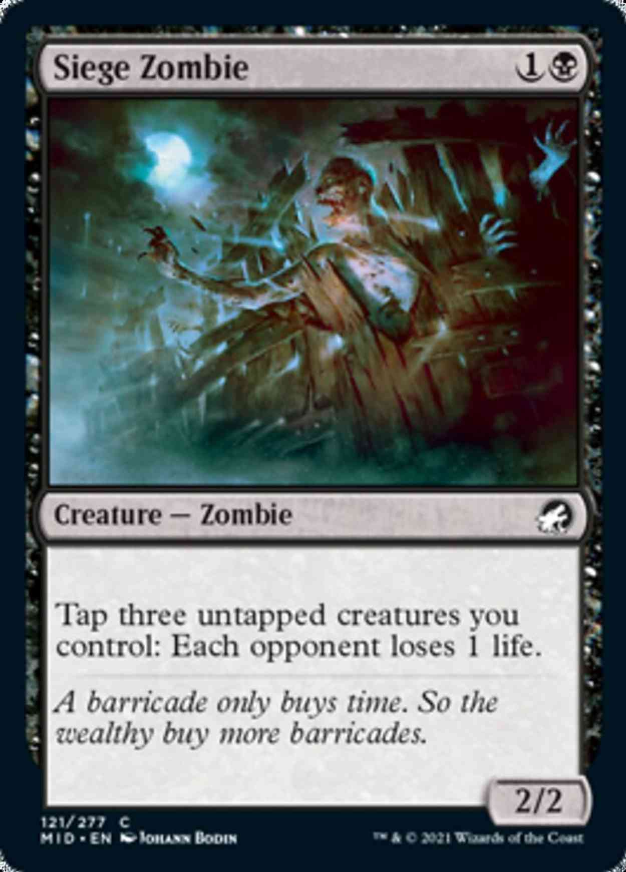 Siege Zombie magic card front