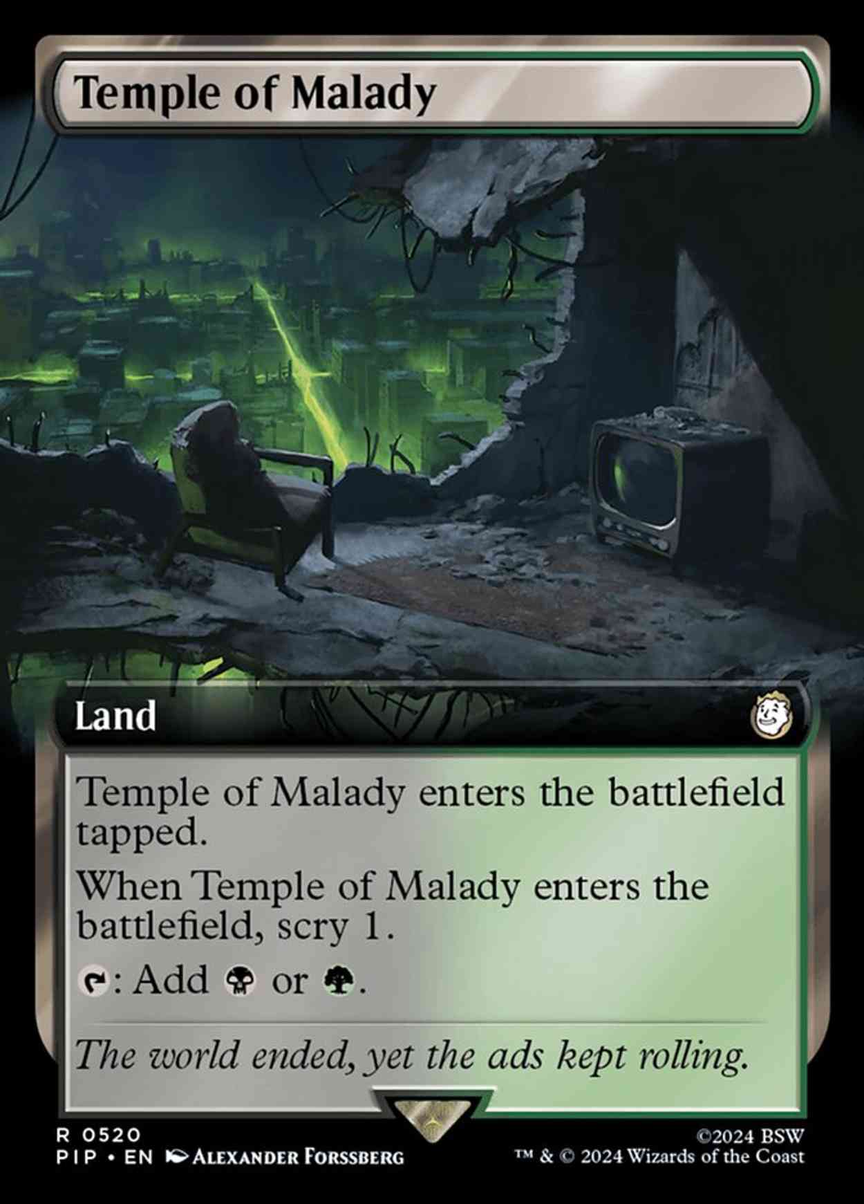 Temple of Malady (Extended Art) magic card front