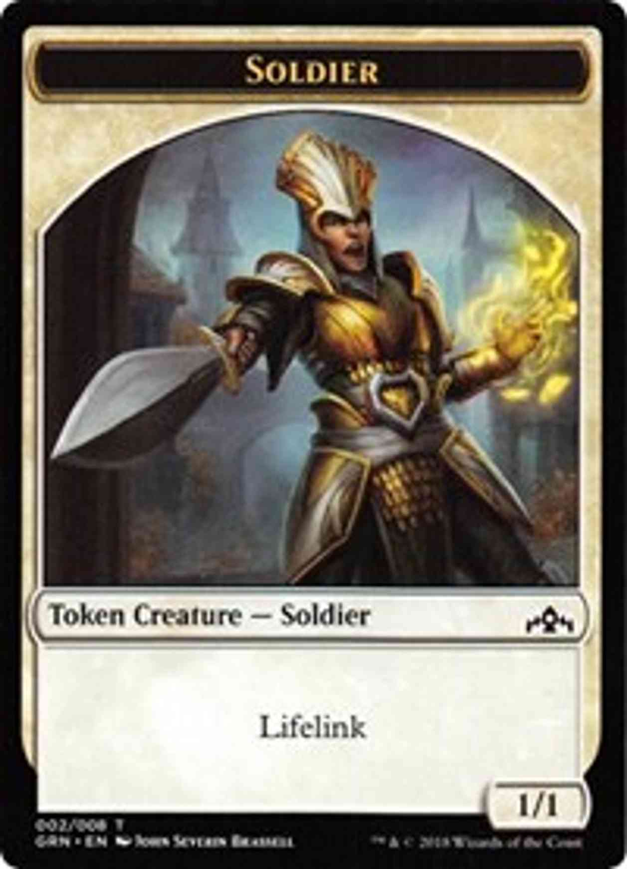 Soldier (002) // Soldier (006) Token magic card front