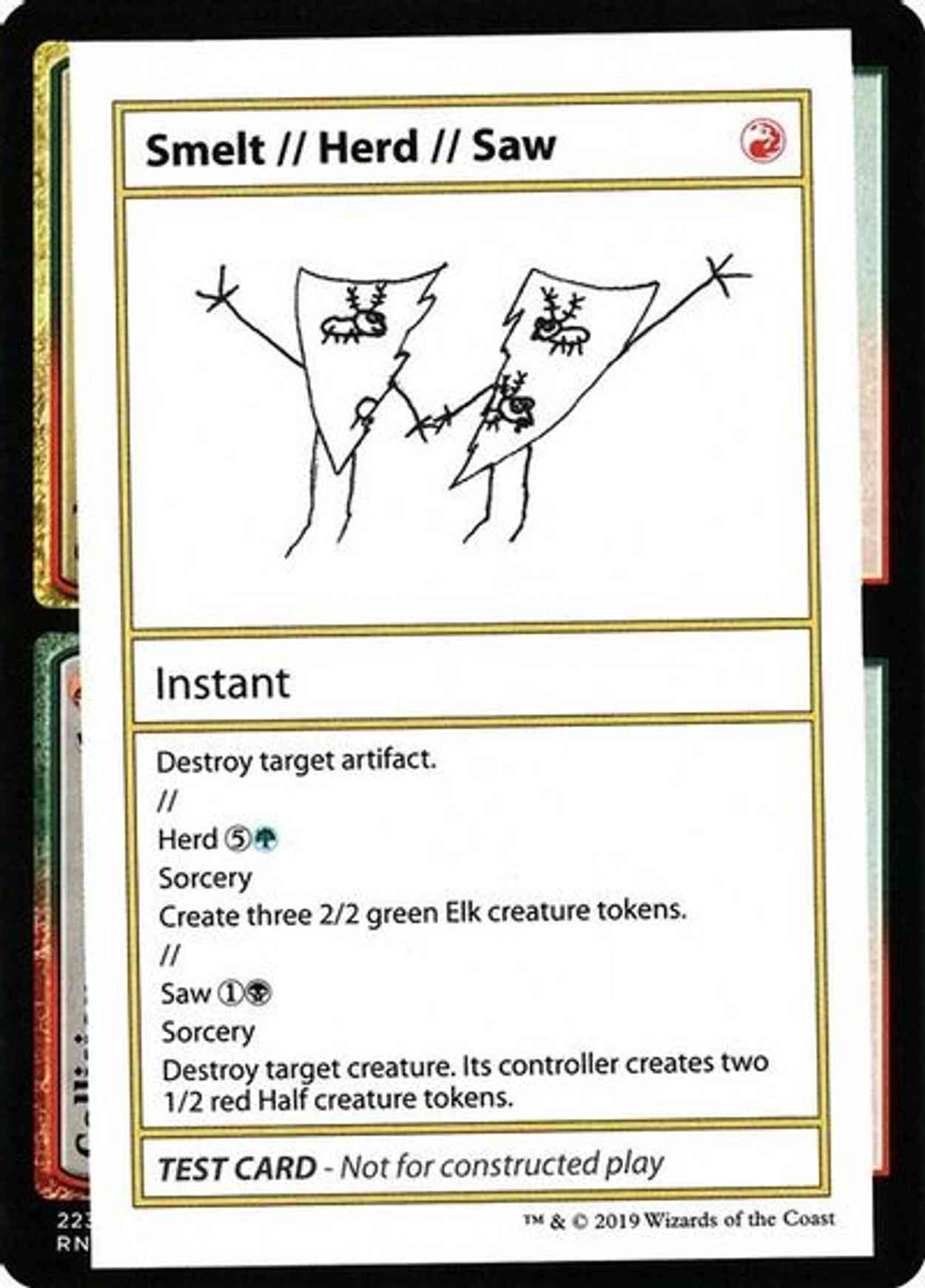 Smelt // Herd // Saw (No PW Symbol) magic card front