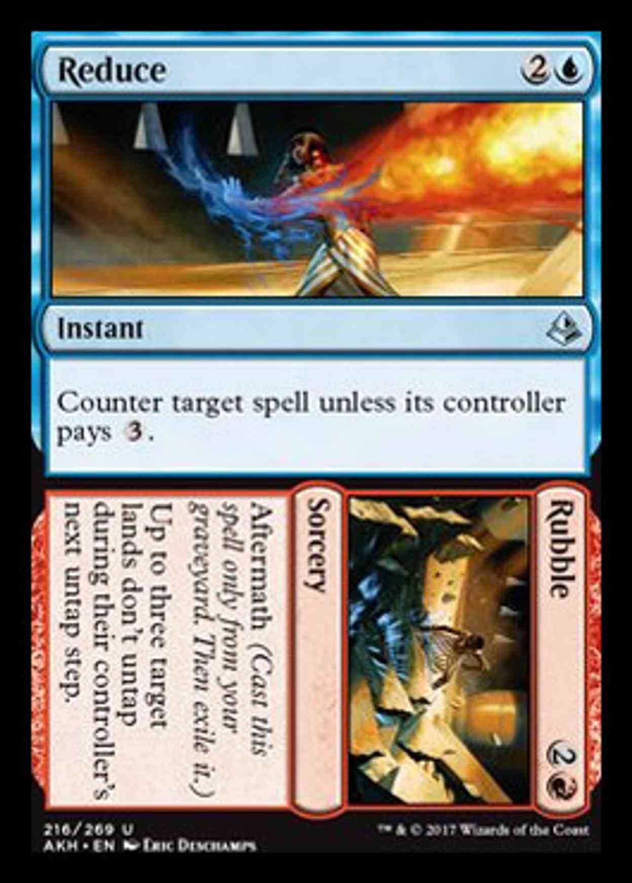 Reduce // Rubble magic card front