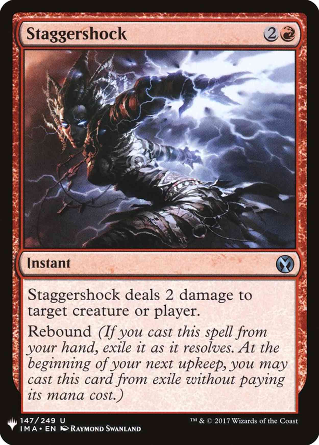 Staggershock magic card front