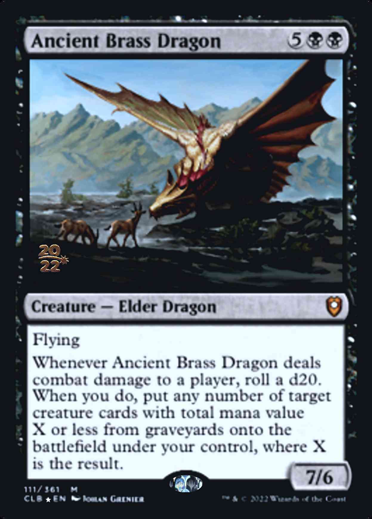 Ancient Brass Dragon magic card front