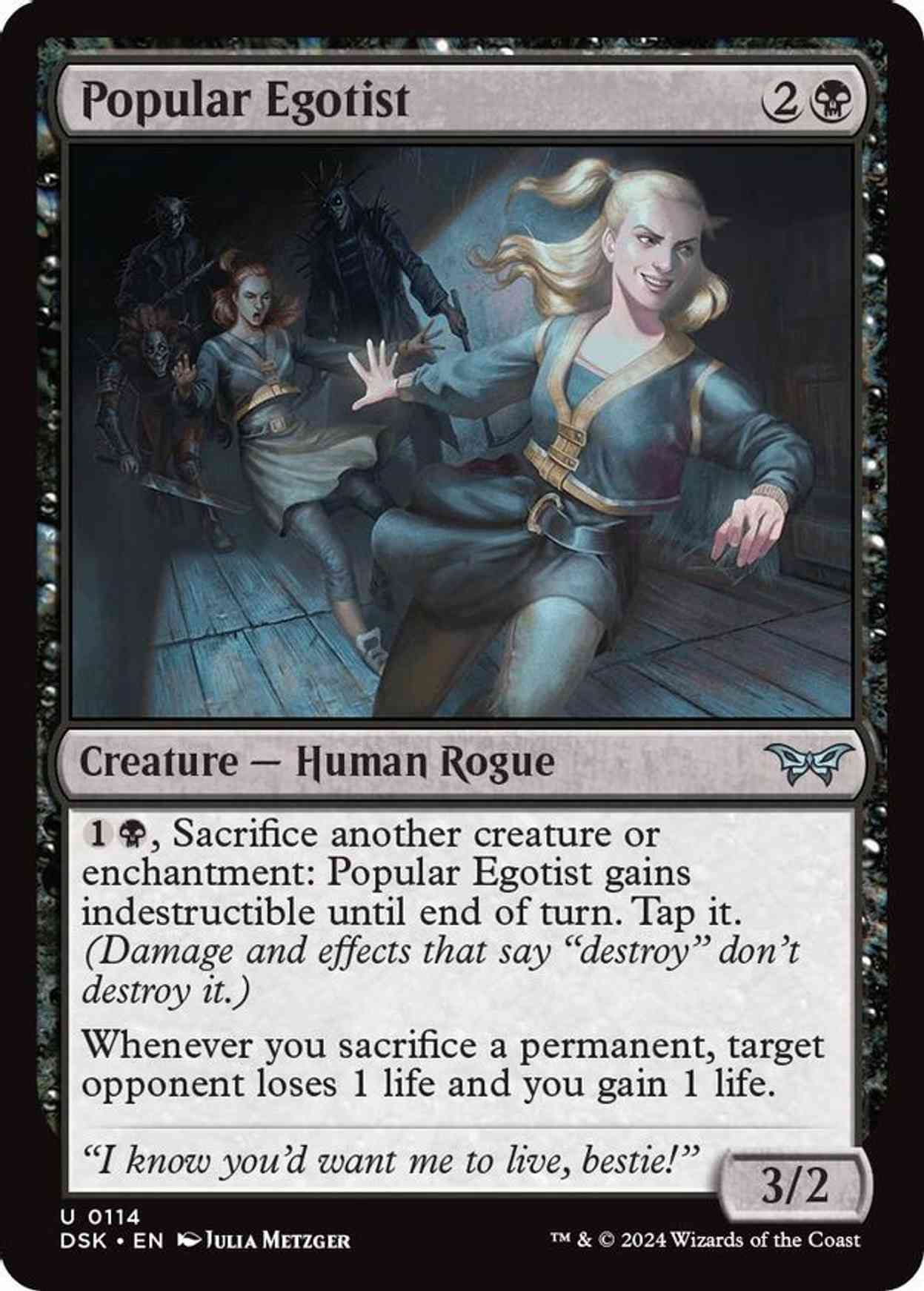 Popular Egotist magic card front