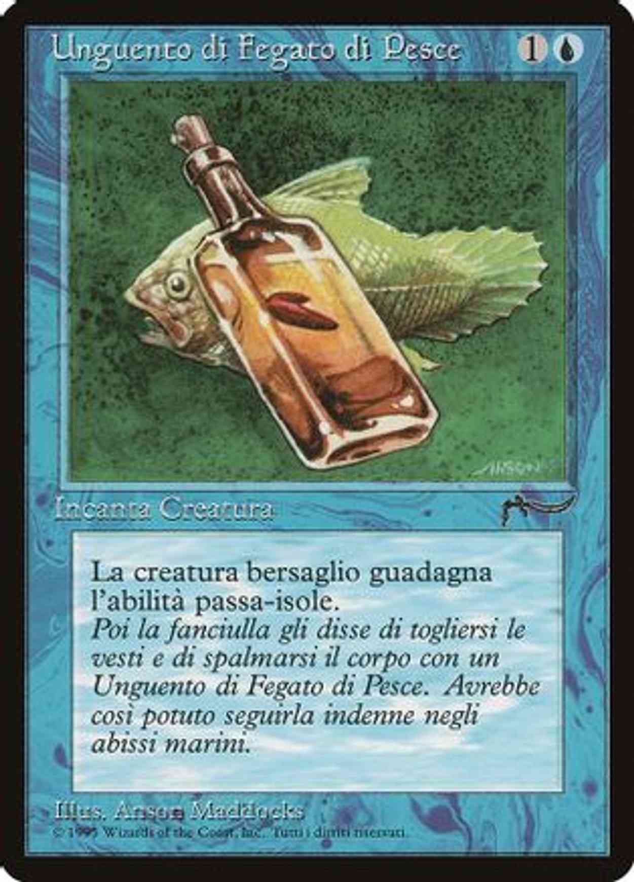 Fishliver Oil (Italian) "Unguento di Fegato di Pesce" magic card front