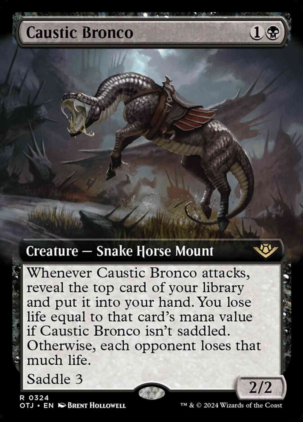 Caustic Bronco (Extended Art) magic card front